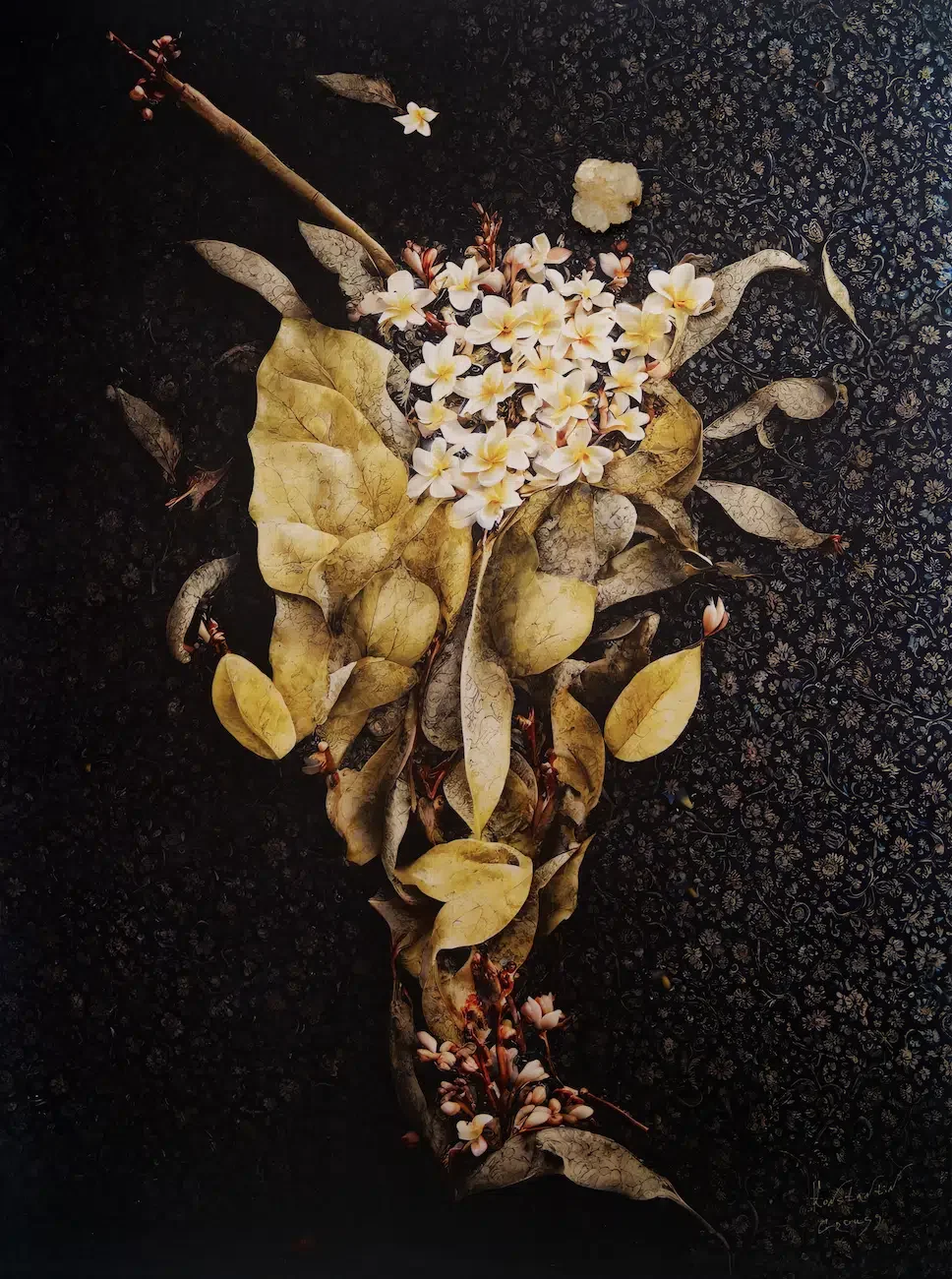 I Want to Live Forever, 2025, UV print on Silk, crystal, 100 × 75 cm by Konstantin Grouss