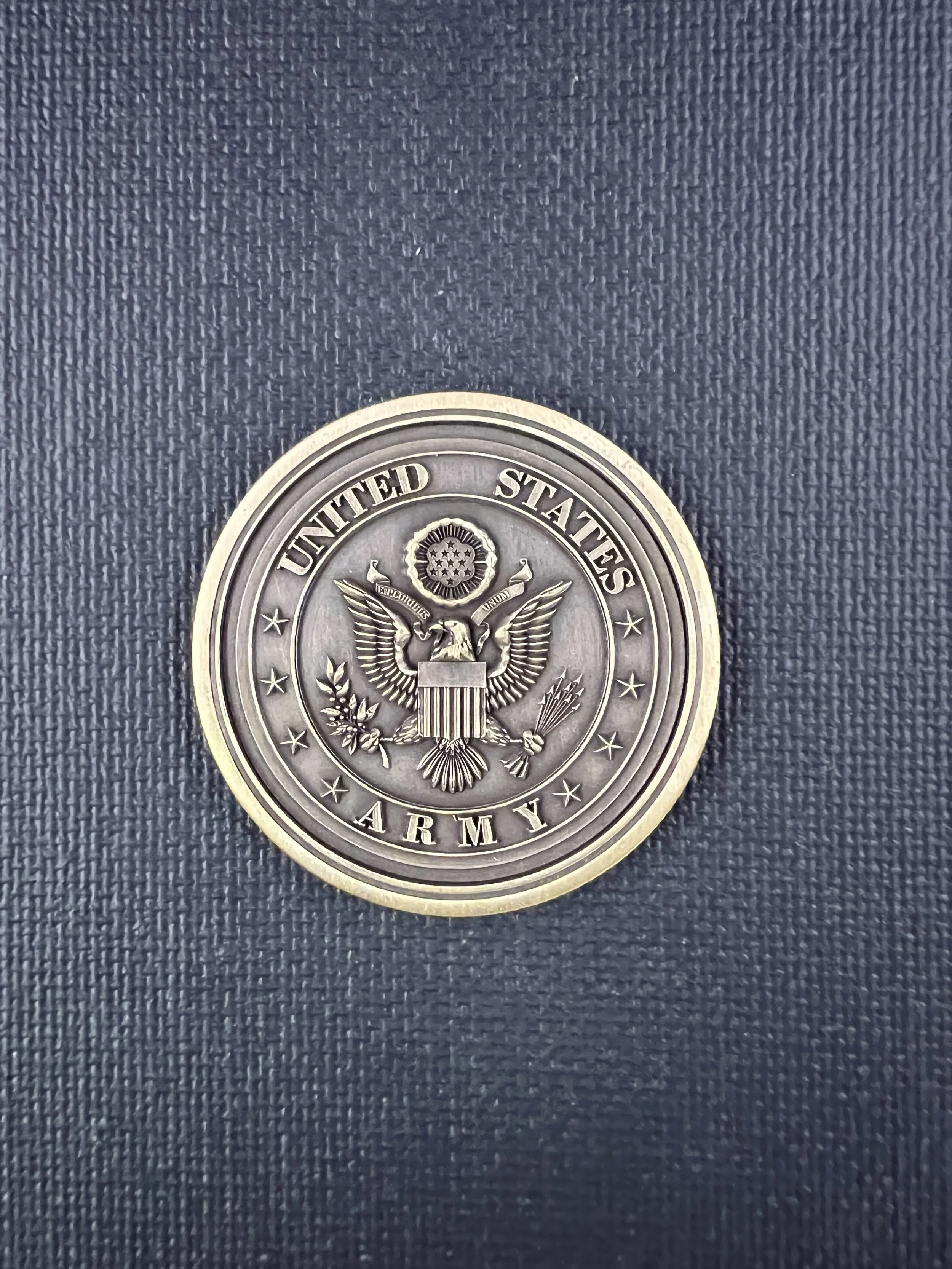 3D engraved military challenge coin featuring United States Marine Corps emblem, crafted in brass or stainless steel with detailed raised relief engraving.