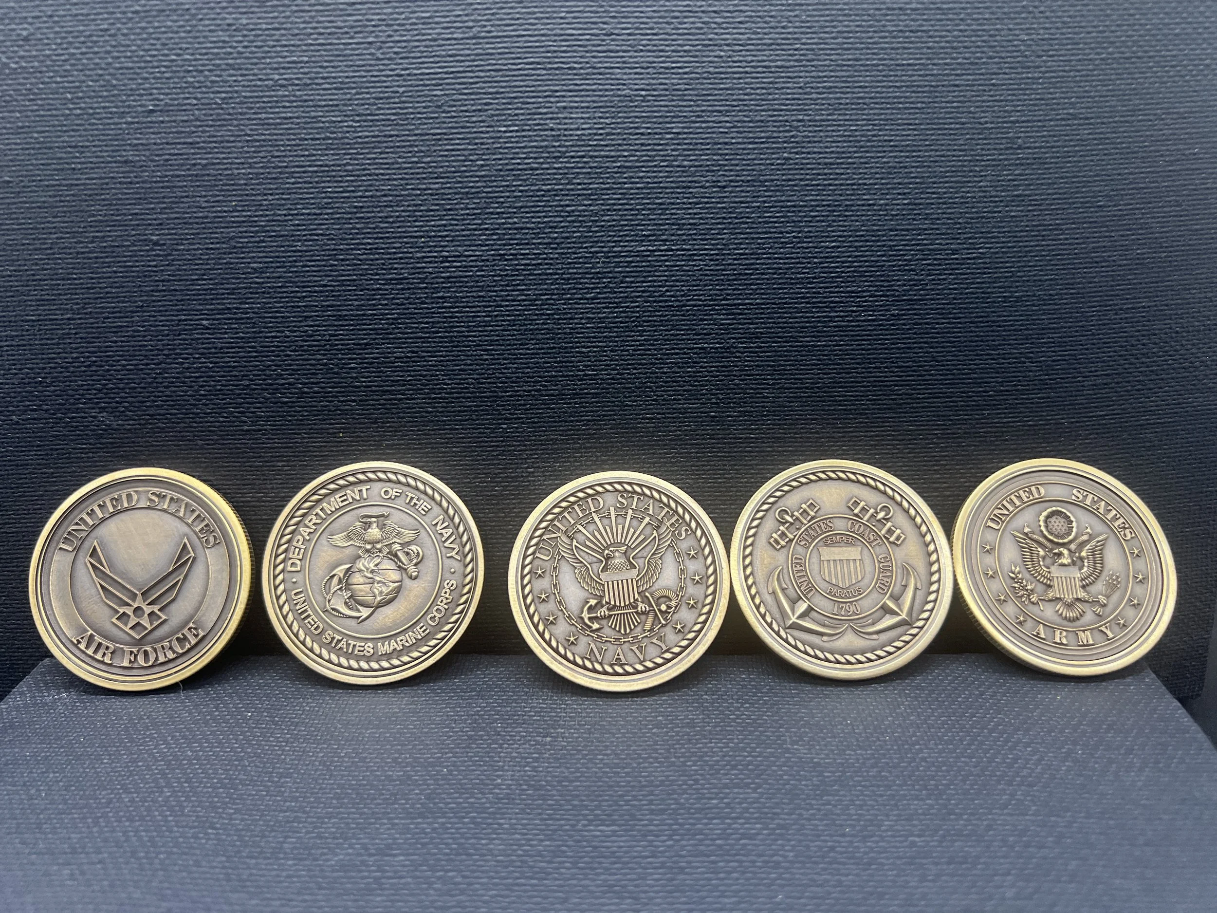 3D Engraved Challenge Coin - Military Theme