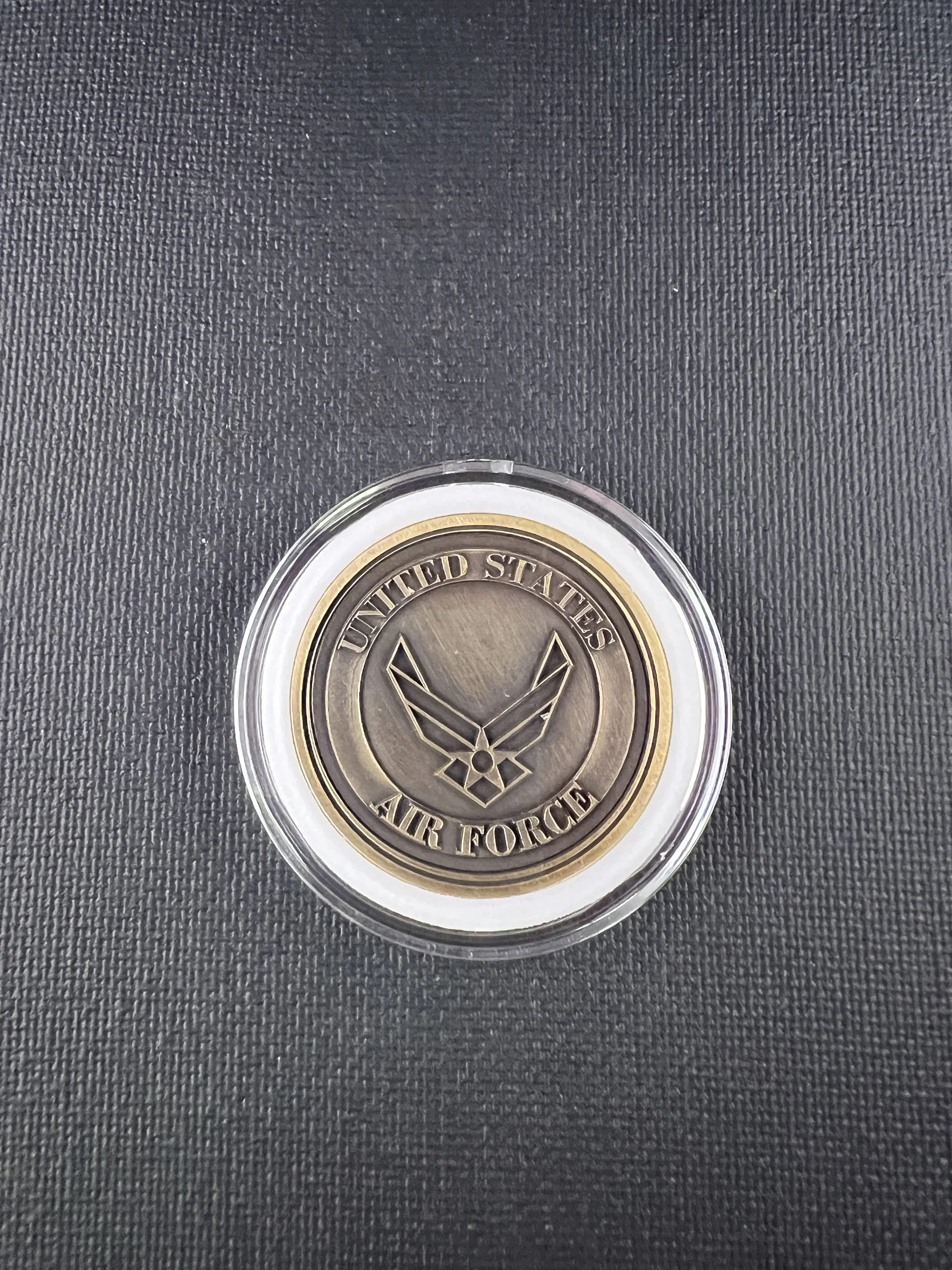 3D engraved military challenge coin featuring United States Marine Corps emblem, crafted in brass or stainless steel with detailed raised relief engraving.