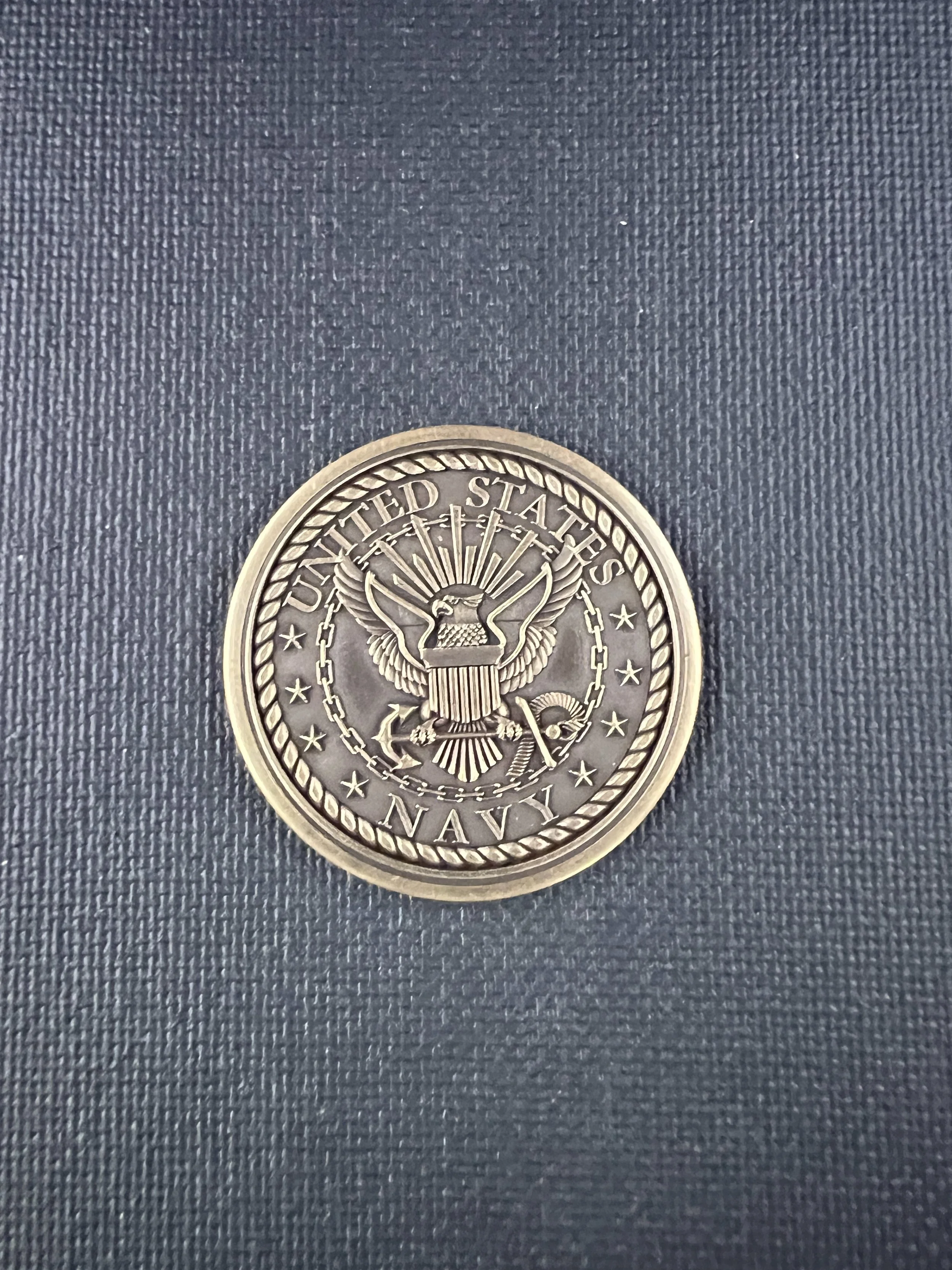 3D engraved military challenge coin featuring United States Marine Corps emblem, crafted in brass or stainless steel with detailed raised relief engraving.