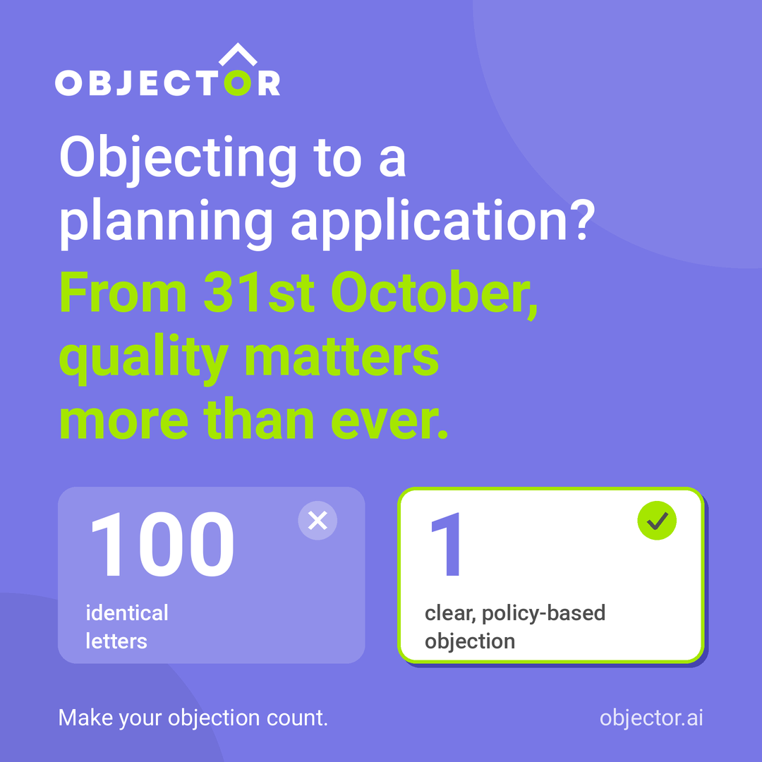 Planning Changes from 31st October 2026: Why the Quality of Your Objection Matters More Than Ever