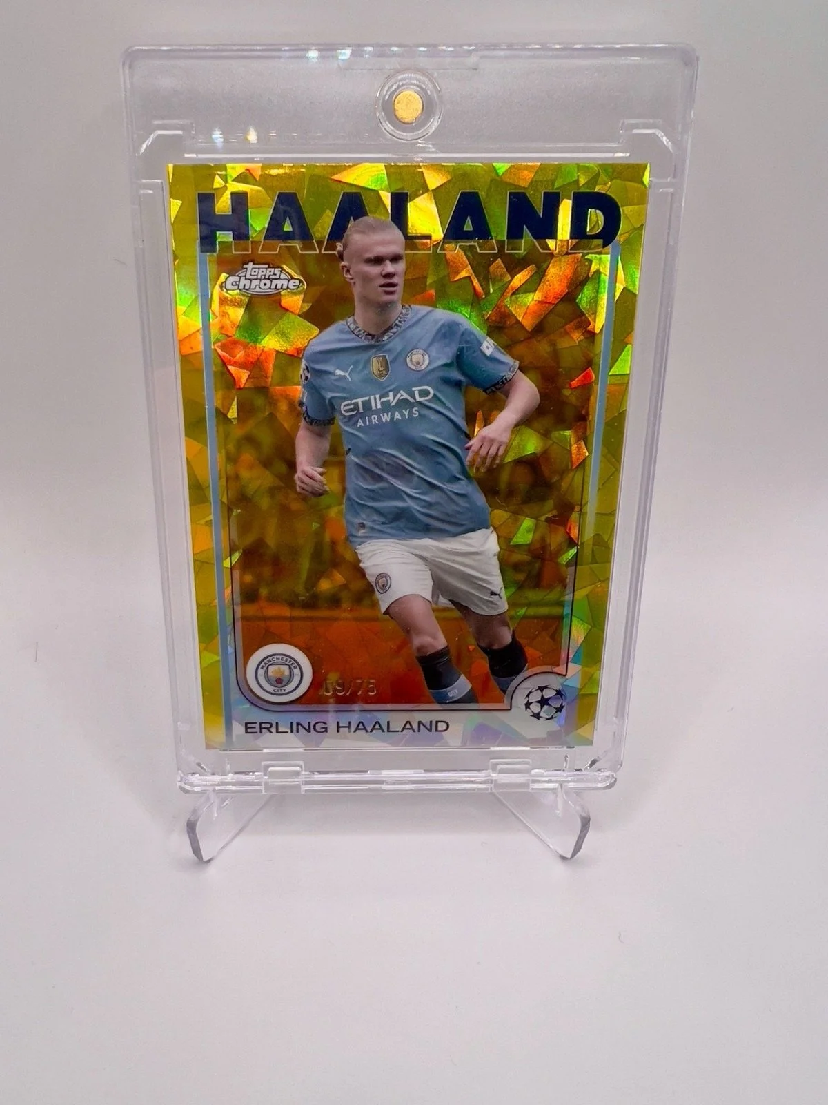 ERLING HAALAND MAN CITY PLAYER NUMBER!!!!! TOPPS SAPPHIRE 2025 9/75!!!!!