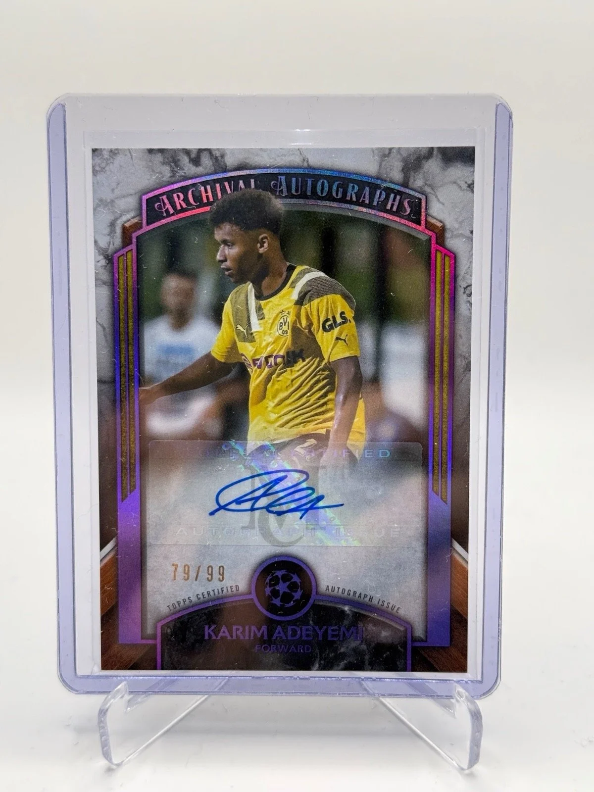 Karim Adeyemi, Auto #/99 Amethyst Archival, 2023 Topps Museum UEFA #AA-KA