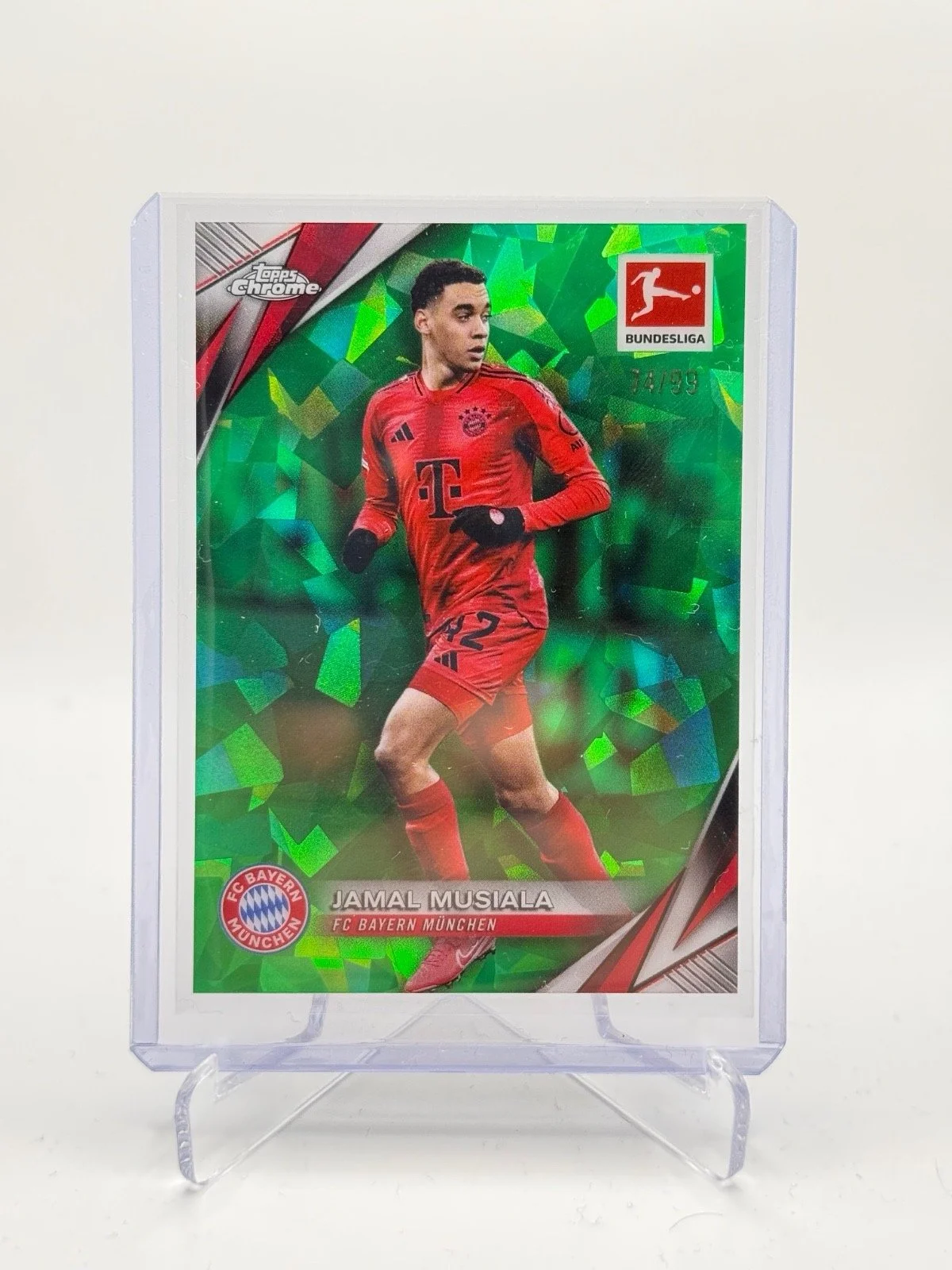 Jamal Musiala 2024-25 Topps Chrome Bundesliga Green Sapphire #81 /99