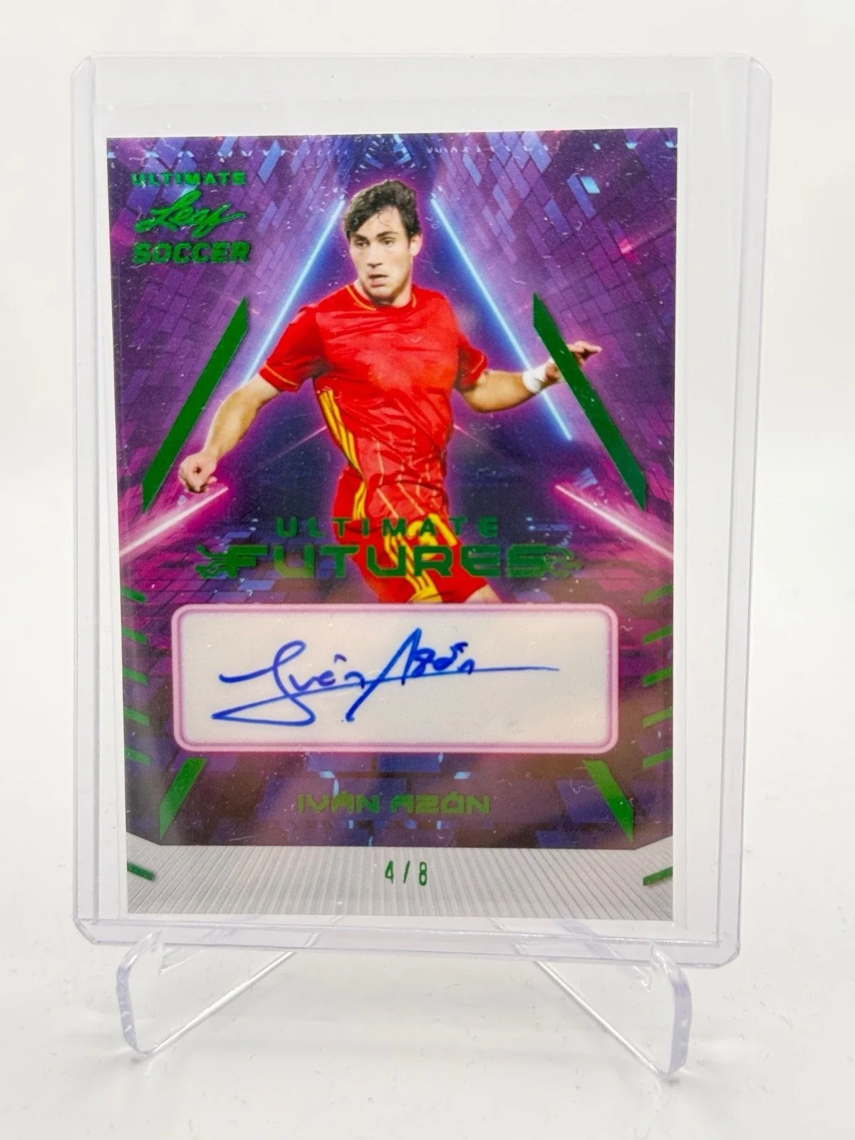 Ivan Azon 2022 Leaf Ultimate Soccer  Ultimate Futures Auto 4/8