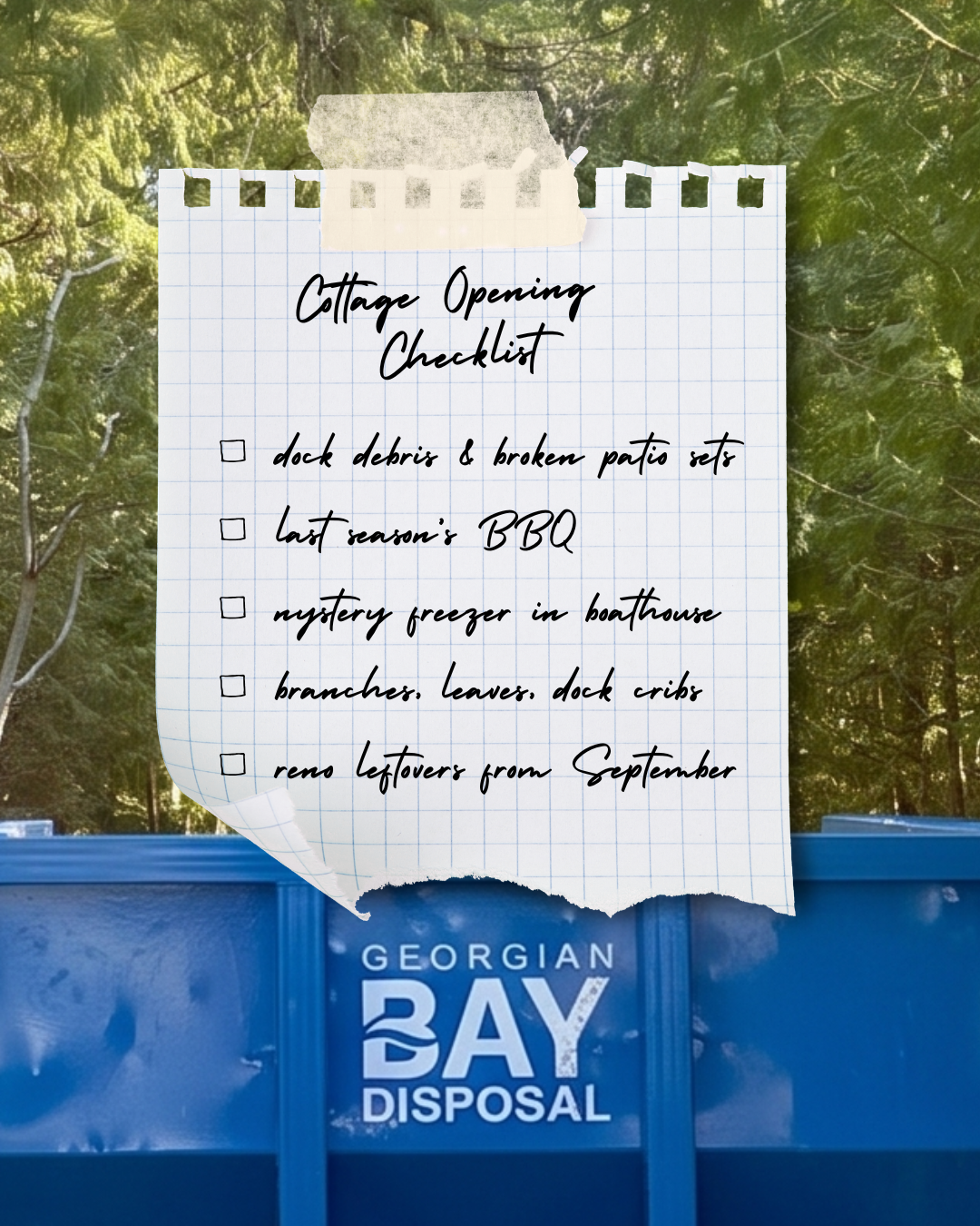 Opening the Cottage in Grey Bruce &amp; Georgian Bay: The Ultimate Spring Cleanup Checklist