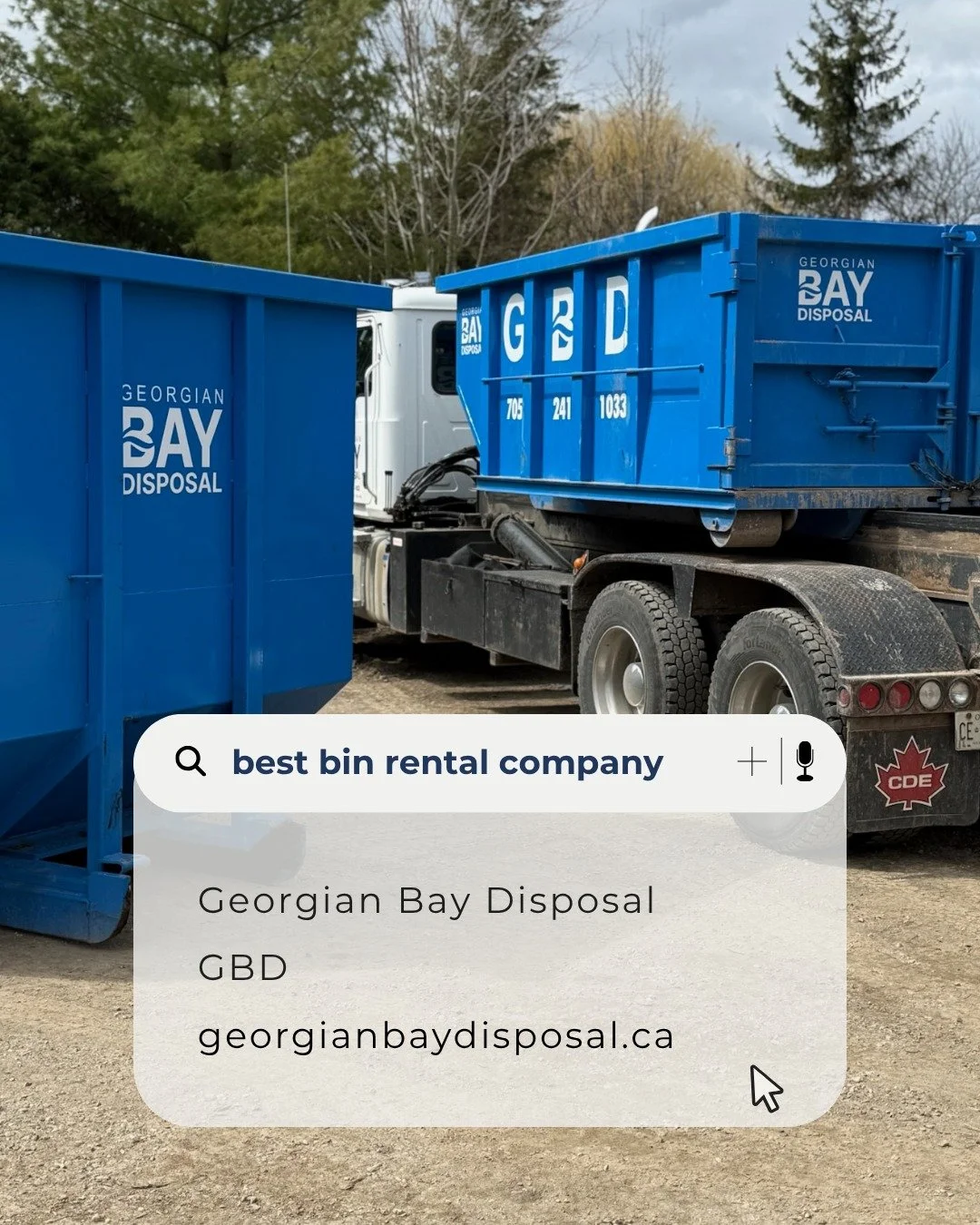 Whatever you're searching for in a bin rental company, the answer keeps coming up the same. 
Best in the region? ✓ 
On-time? ✓ 
Easy to deal with? ✓ 
Five stars? ✓ 
Same day? ✓ (pending availability)

When you need a bin in Grey Bruce, you know who t