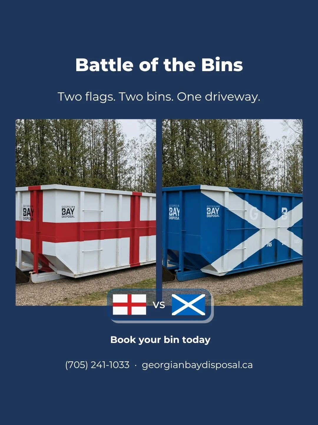 The World Cup is here, and we wrapped two bins for the occasion. 

We need you to settle it: which one's landing in your driveway this summer?

Whoever you're backing, we'll handle the rubbish. (We're undefeated at that.)

Comment your side below. 

