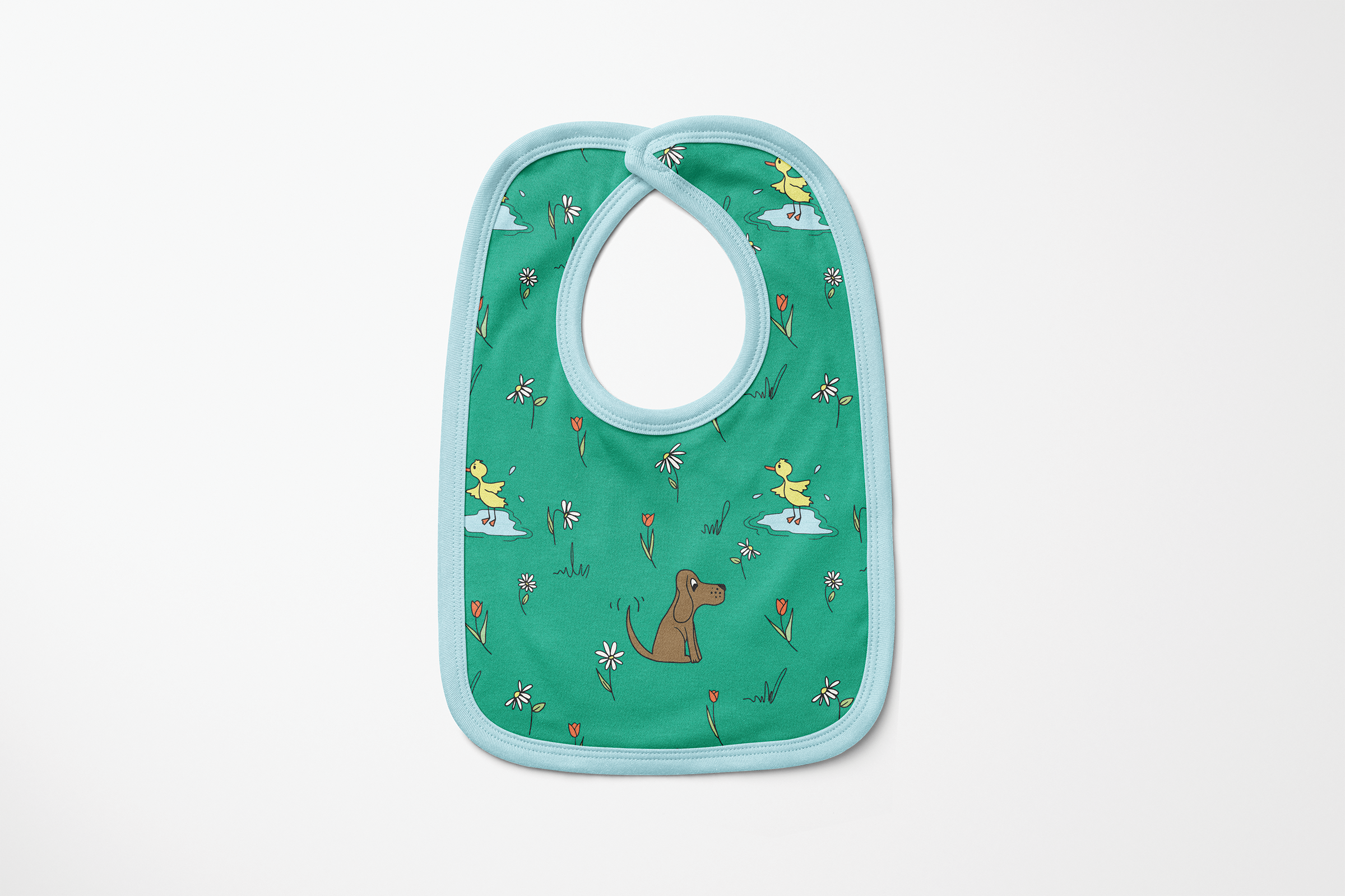 ducks and dogs bib.png