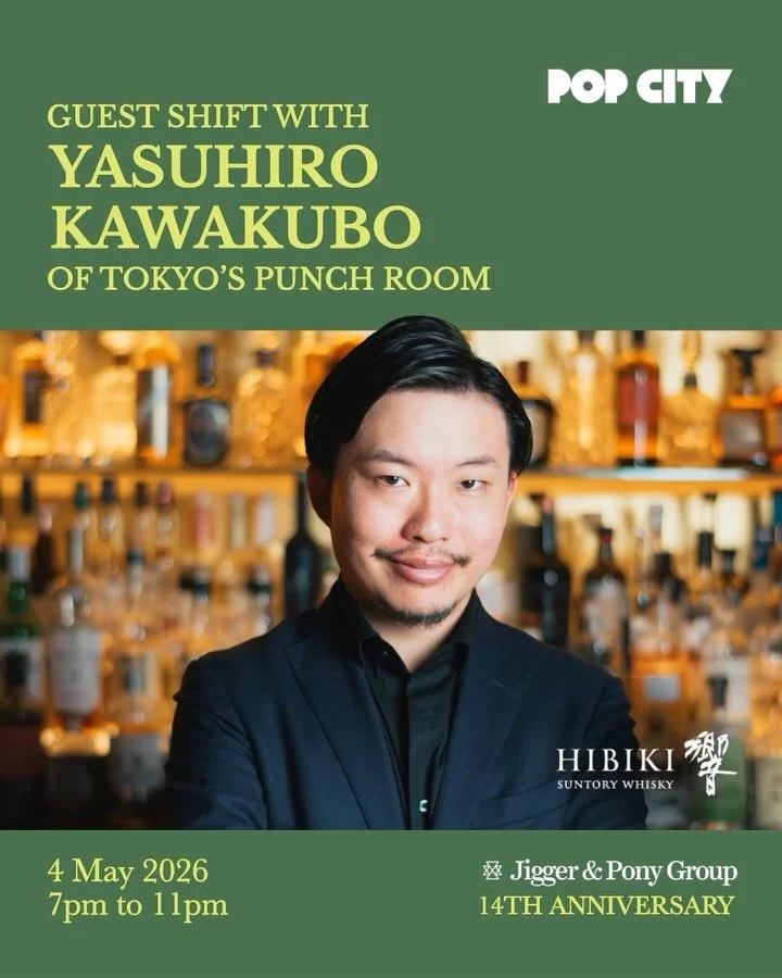 𝗚𝗨𝗘𝗦𝗧 𝗦𝗛𝗜𝗙𝗧 𝗪𝗜𝗧𝗛 𝗣𝗨𝗡𝗖𝗛 𝗥𝗢𝗢𝗠, 𝗧𝗢𝗞𝗬𝗢

Join us on Monday, 5 May, 7pm to 11pm, in welcoming Yasuhiro Kawakubo from Tokyo&rsquo;s Punch Room for a one-night-only guest shift as part of Jigger &amp; Pony Group&rsquo;s 14th annvi
