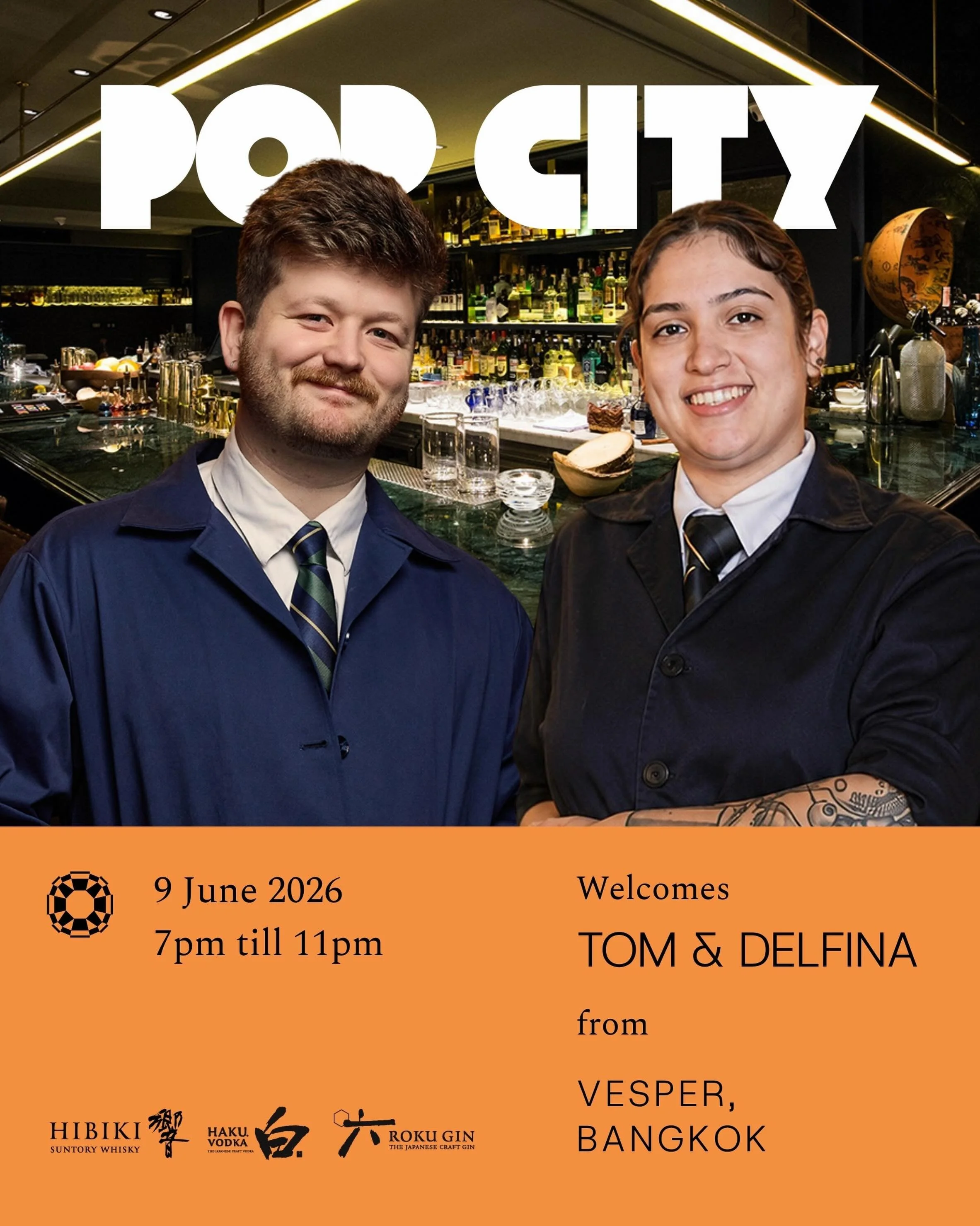 𝗚𝗨𝗘𝗦𝗧 𝗦𝗛𝗜𝗙𝗧 𝗪𝗜𝗧𝗛 𝗩𝗘𝗦𝗣𝗘𝗥, 𝗕𝗔𝗡𝗚𝗞𝗢𝗞

Pop City welcomes Tom Hearn and Delfina Figueroa from Bangkok&rsquo;s Vesper for a one-night-only guest shift on Tuesday, 9 June.

Meet London-born Bar Manager Tom Hearn alongside Argentini