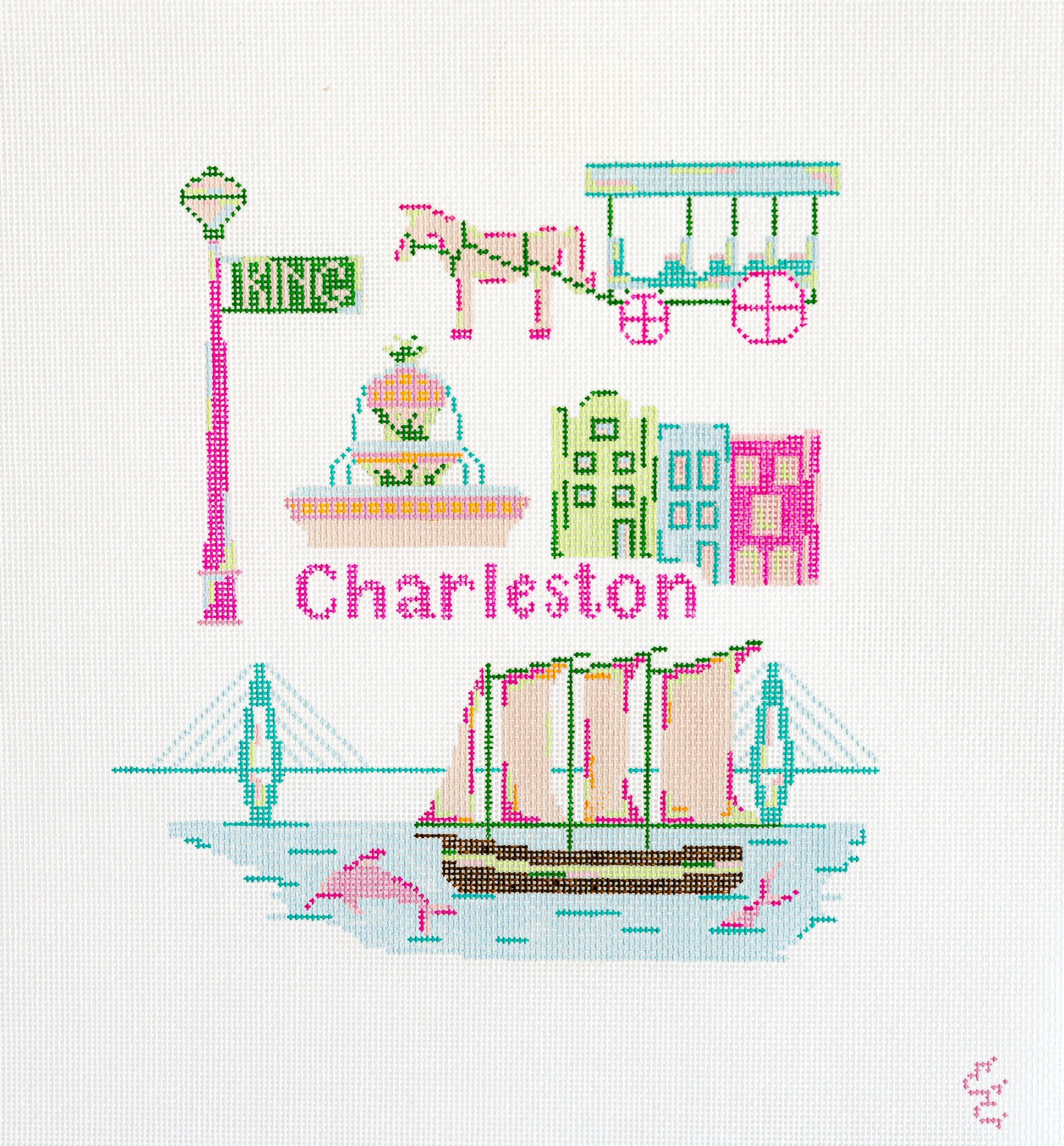 charleston needlepoint canvas