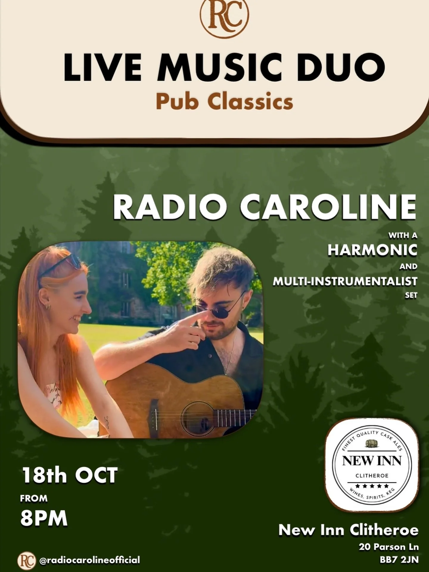 Join us in the New Inn&rsquo;s beer garden this Saturday for our first gig as Radio Caroline featuring our new looper pedal and piano! 🎹 We can&rsquo;t wait!

#clitheroe #duo #looperpedal #pubmusic #livemusic