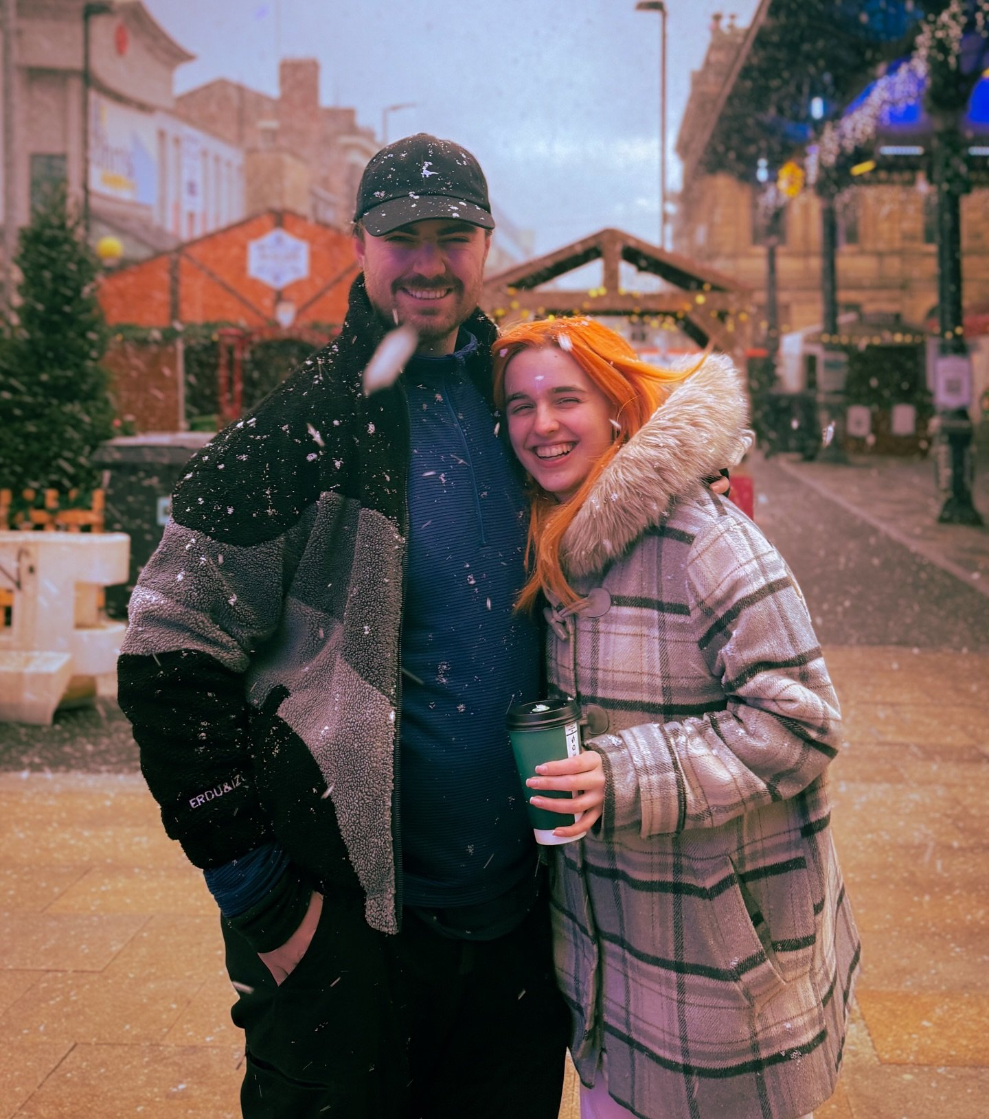Our first snow together ❄️ enjoying our last day working at Preston on Ice, our lil winter side quest we did together! We can&rsquo;t wait to get stuck in this new year with more Radio Caroline content for you all, expect to see even more gigs, fun l