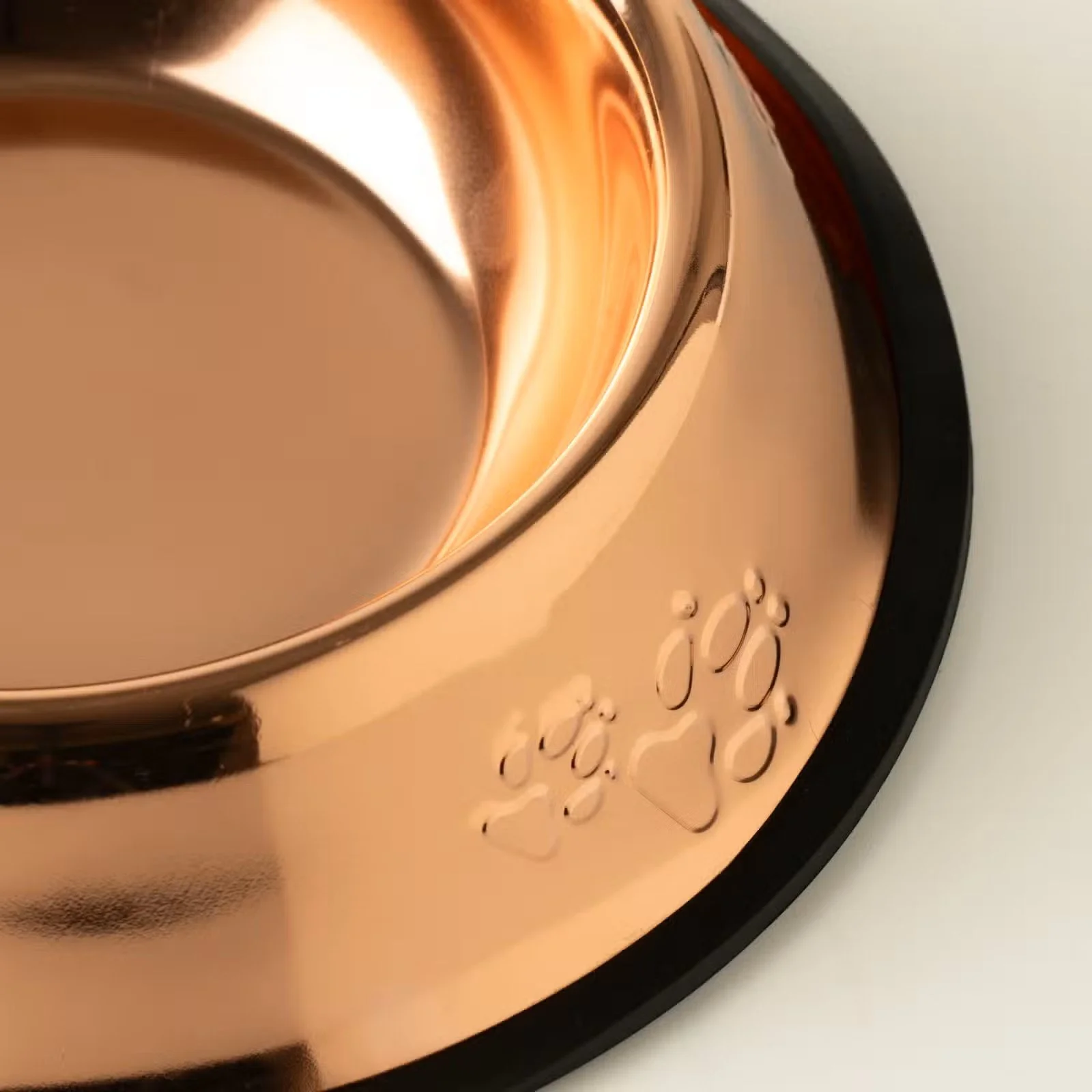 PAW Food Bowls - Single Copper Style - 22cm - Stainless Steel  3.jpg