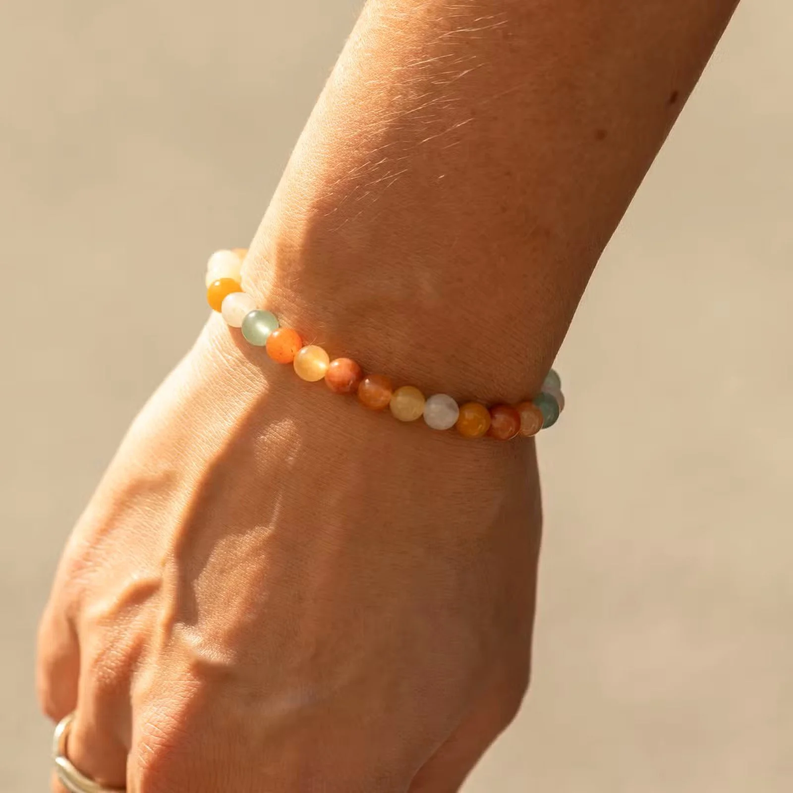 Petite Power Bracelet (17cmx6mm) - Rainbow Agate 3.jpg