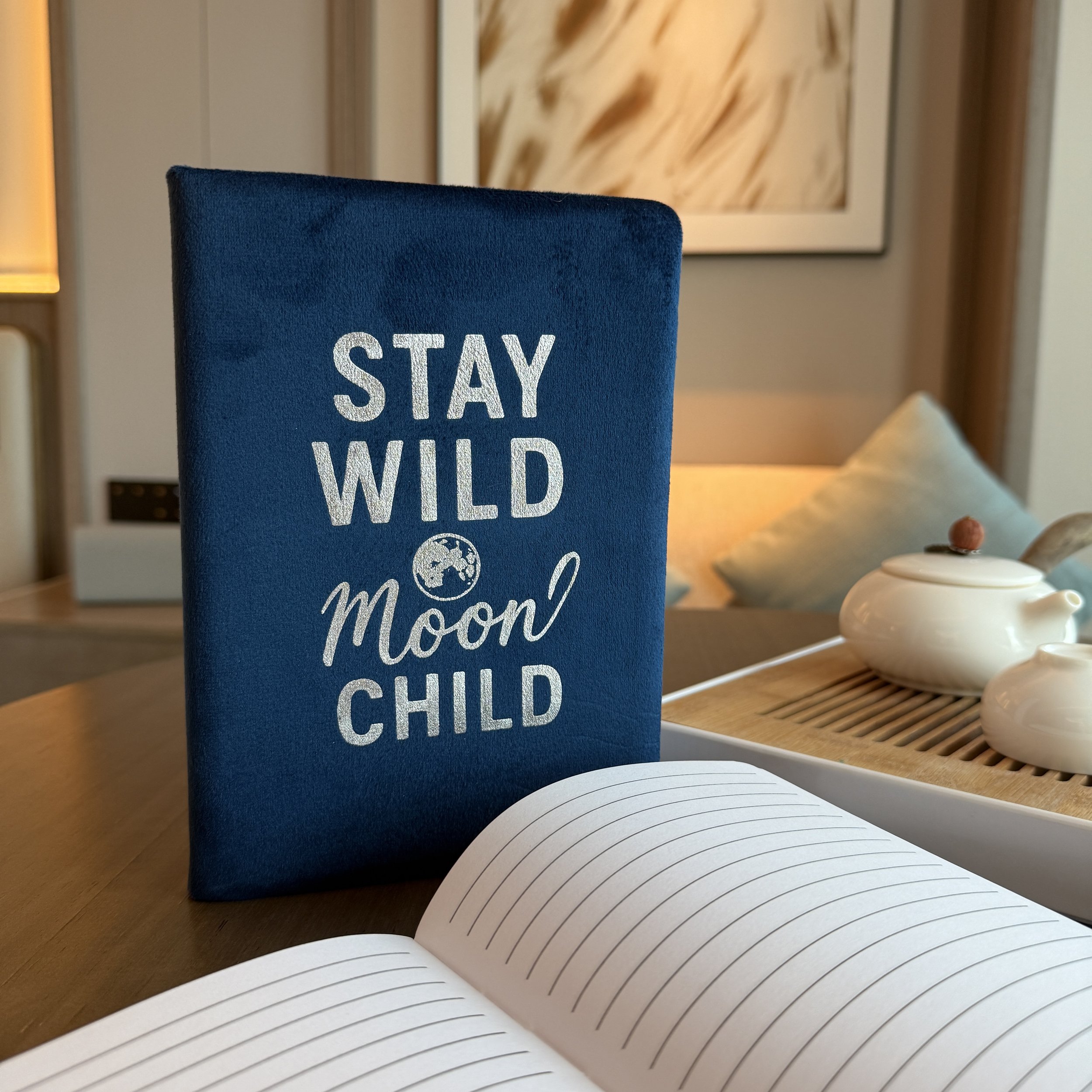 Stay Wild Moon Child Dark Blue Velvet Notebook 80 pages.jpeg