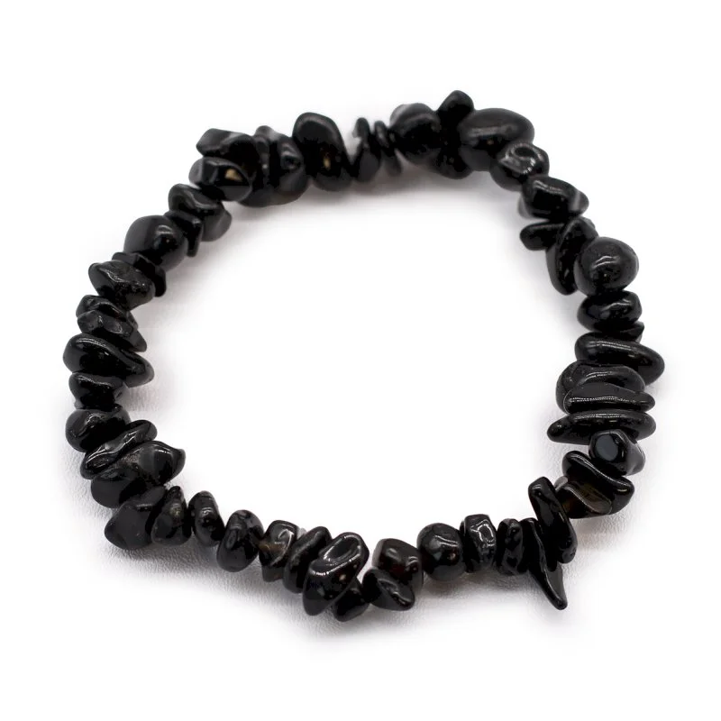 Black Agate Chip Stone Bracelet.jpeg