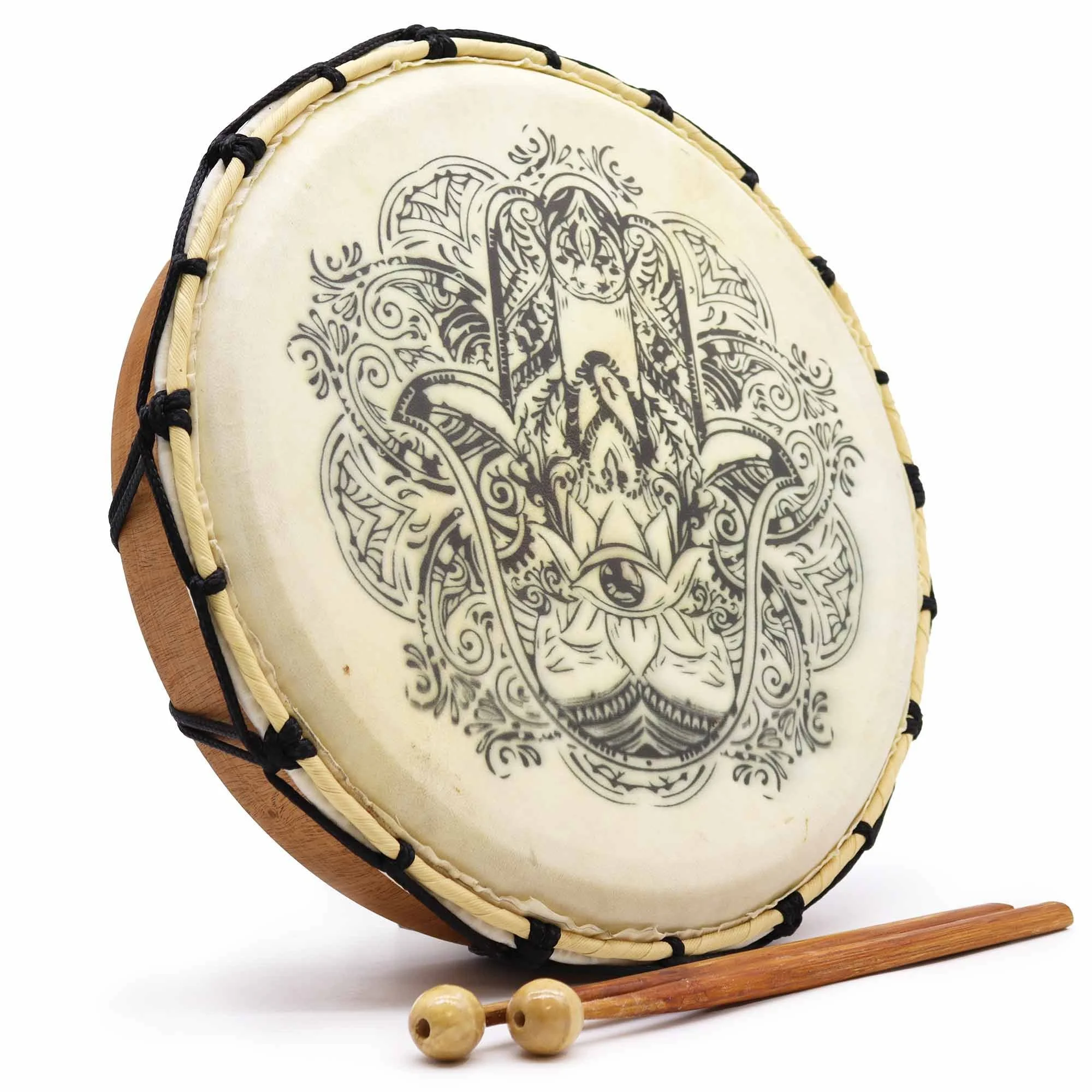 Shamanic+Drum+with+Sticks+Hamsa+design+30cm.jpeg