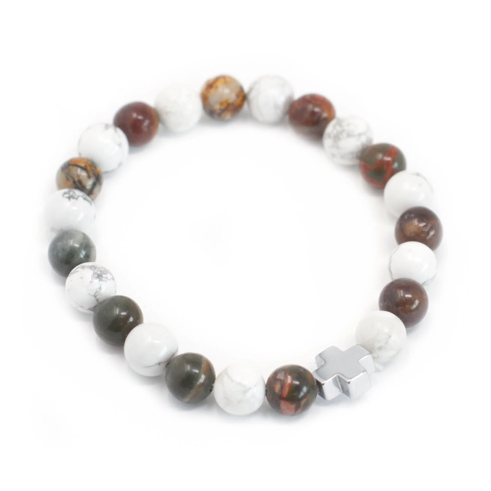 Gemstone+Friendship+Bracelet+Peace+Picasso+Jasper+and+White+Howlite+single+bracelet.jpeg