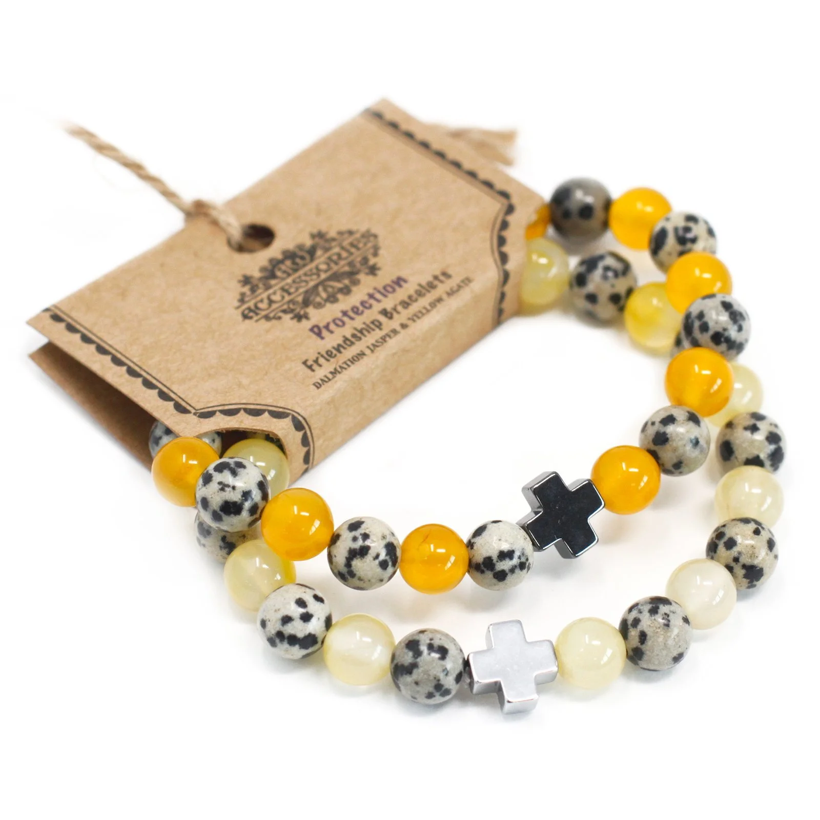 Gemstone+Friendship+Bracelets+Protection+Dalamtian+Jasper+and+Yellow+Agate+with+packaging.jpeg
