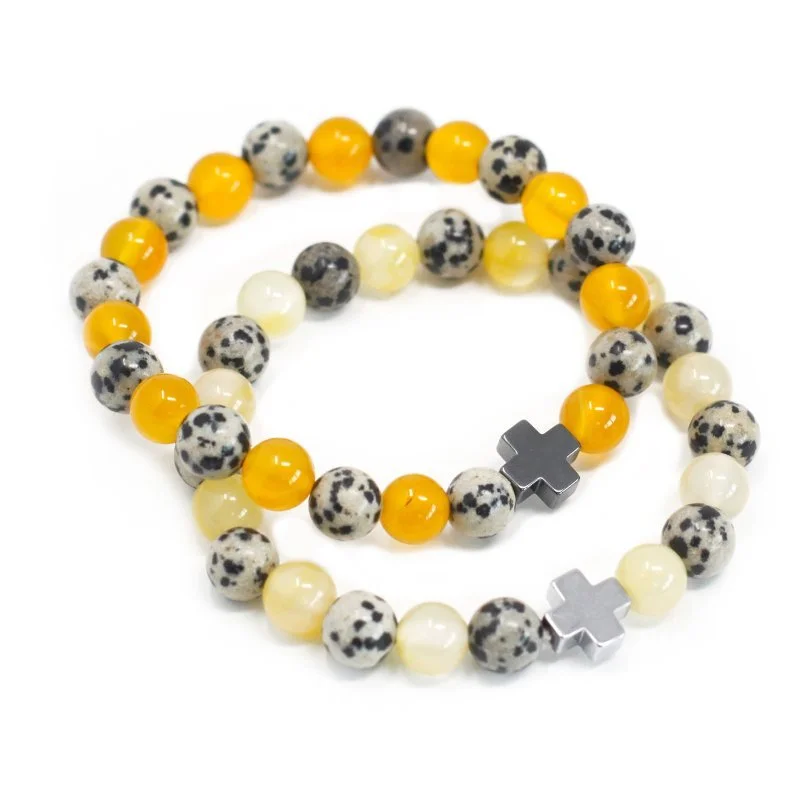 Gemstone+Friendship+Bracelets+Protection+Dalamtian+Jasper+and+Yellow+Agate.jpeg