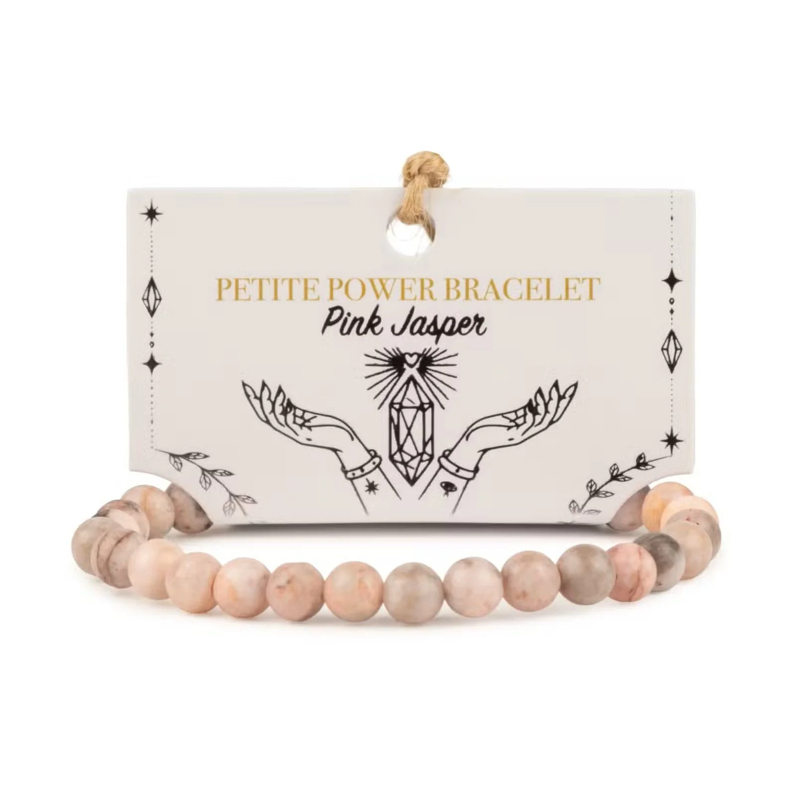 Petite Power Bracelet (17cmx6mm) - Pink Jasper 1.jpg
