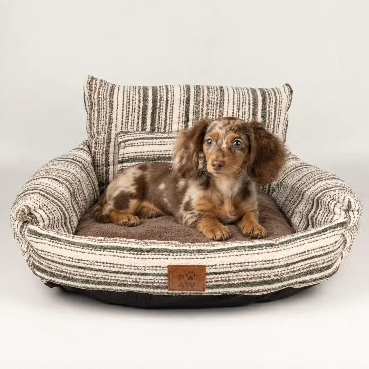 PAW Bed – Small Sofa – Brown Stripes – 50 × 50 × 26cm 1.jpg