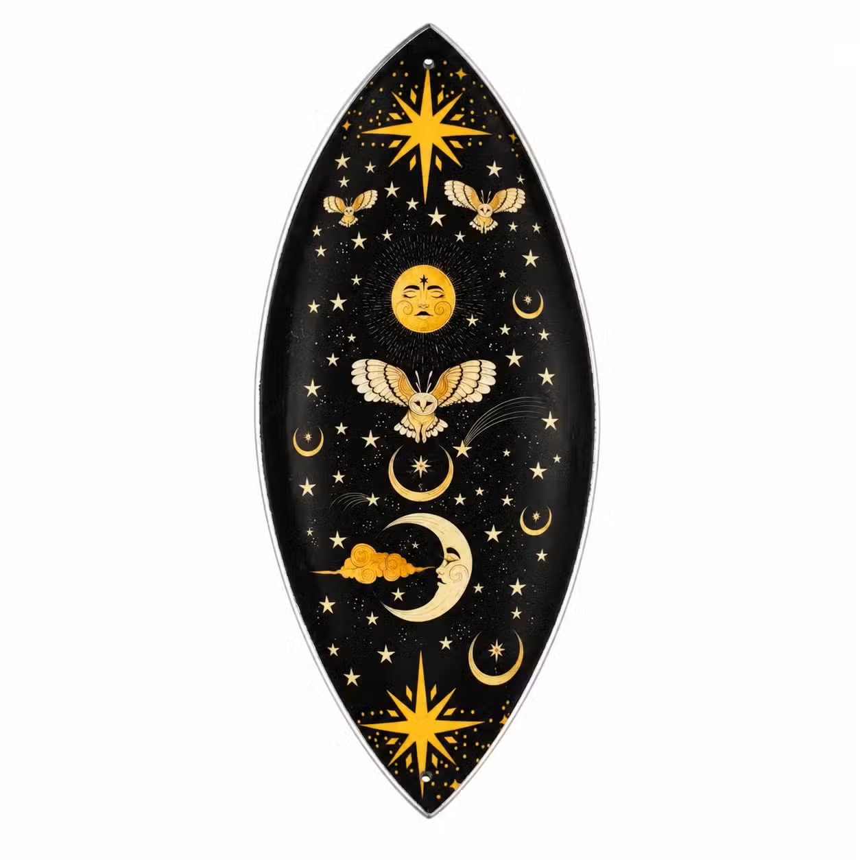 Enamel Incense Bowl - Aluminum - Enchanted Night Owl 1.jpg