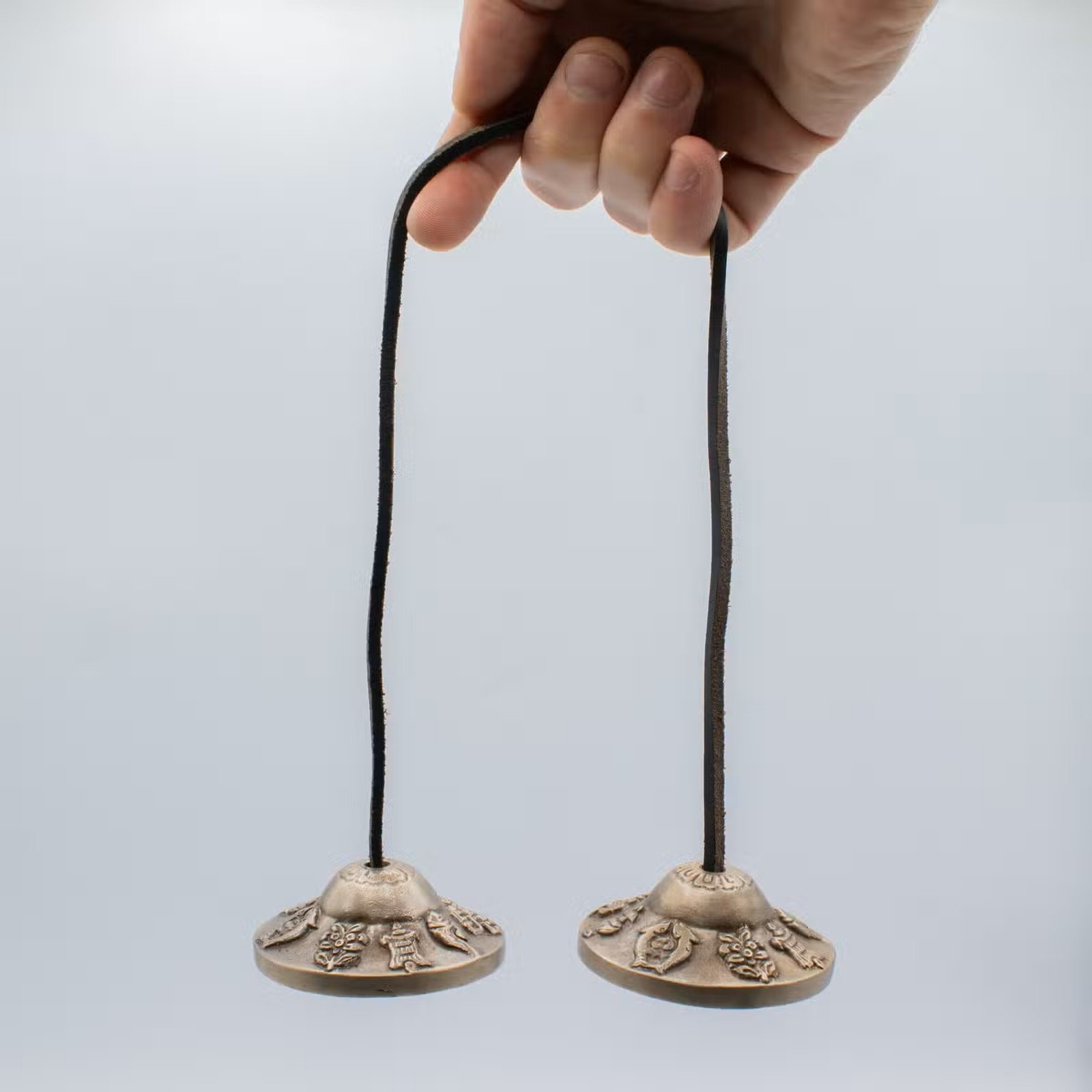 Premium Brass Tibetan Tingsha - Lucky Symbols - approx 6cm 4.jpg