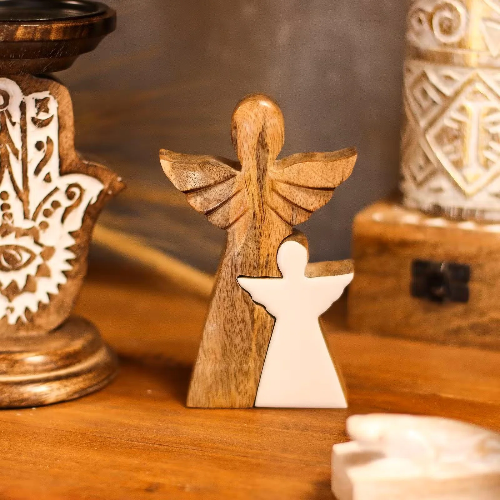 Second Mango Wood Angel in Angel - White Enamel 6.jpg