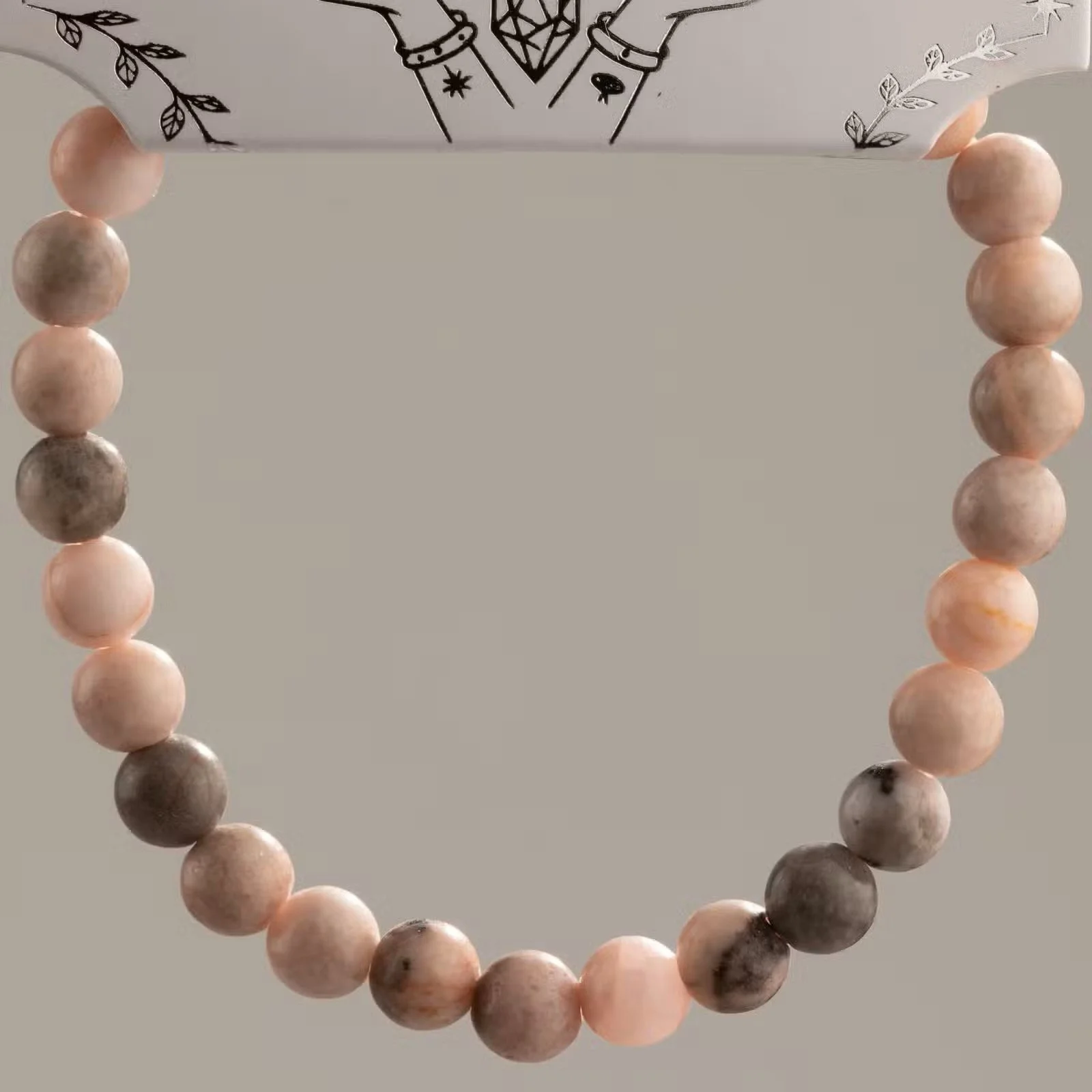 Petite Power Bracelet (17cmx6mm) - Pink Jasper 4.jpg