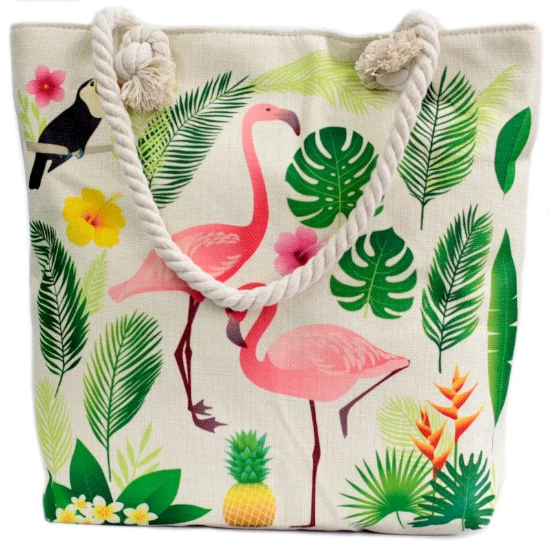 Flamingo and Tropical Leaves Image 1.jpg