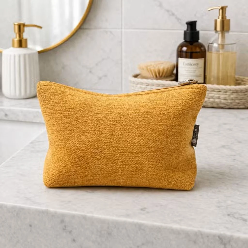 Nomad Sari Indian Jacquard Toiletry Bag - Marigold Loom 2.jpg