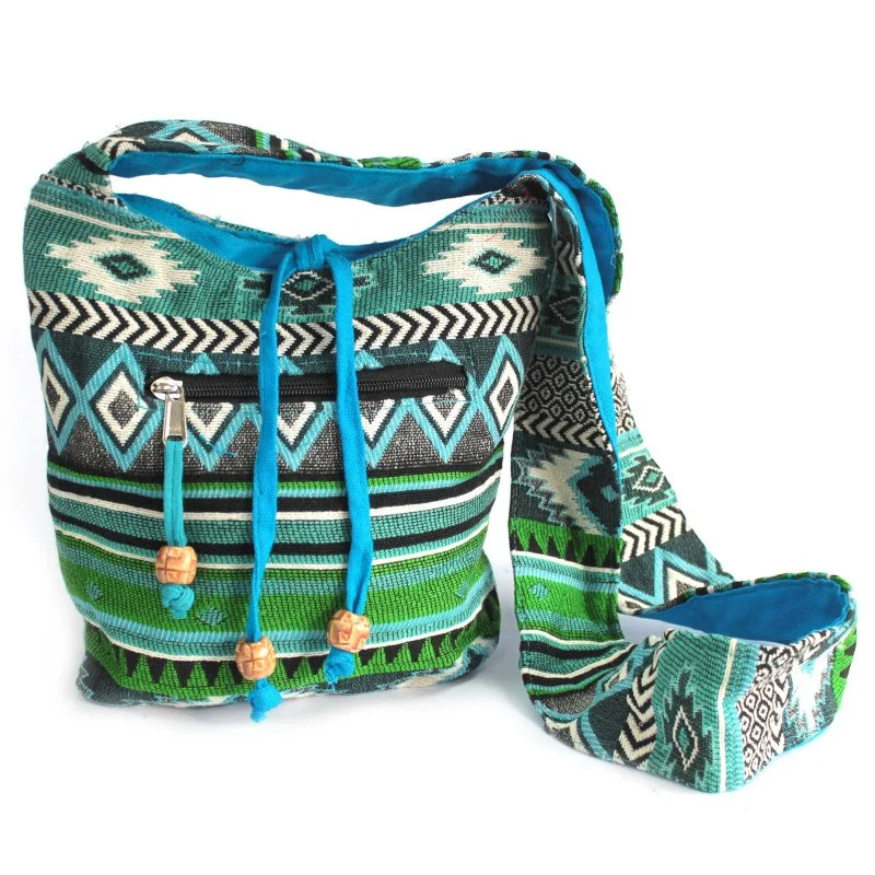 Jacquard Bag - Teal Sling Bag image 1.jpg