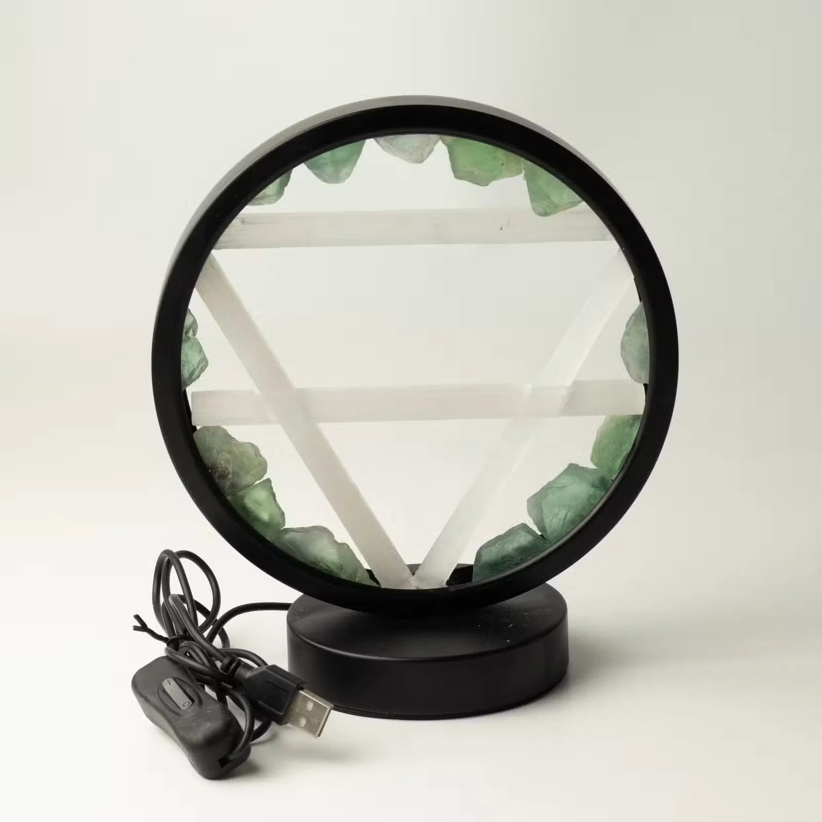 Gemstone Halo Lamp - Earth - Aventurine & Selenite 5.jpg