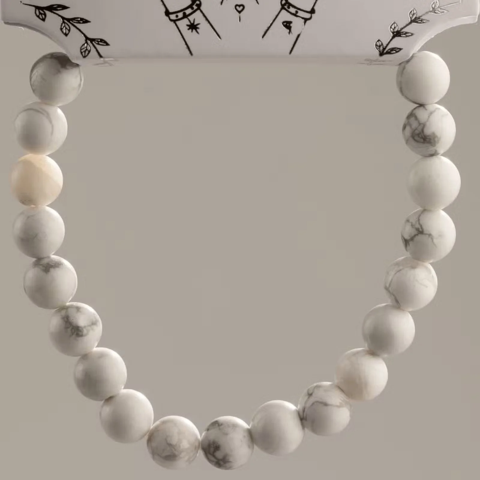 Petite Power Bracelet (17cmx6mm) - Howlite 3.jpg