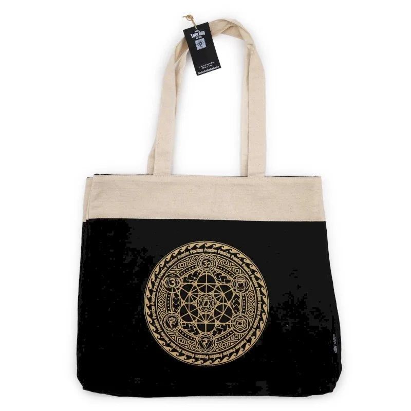 Oversized Tote Bag Chocolate Stonewash 14oz - Freedom Chakra Image 1.jpg
