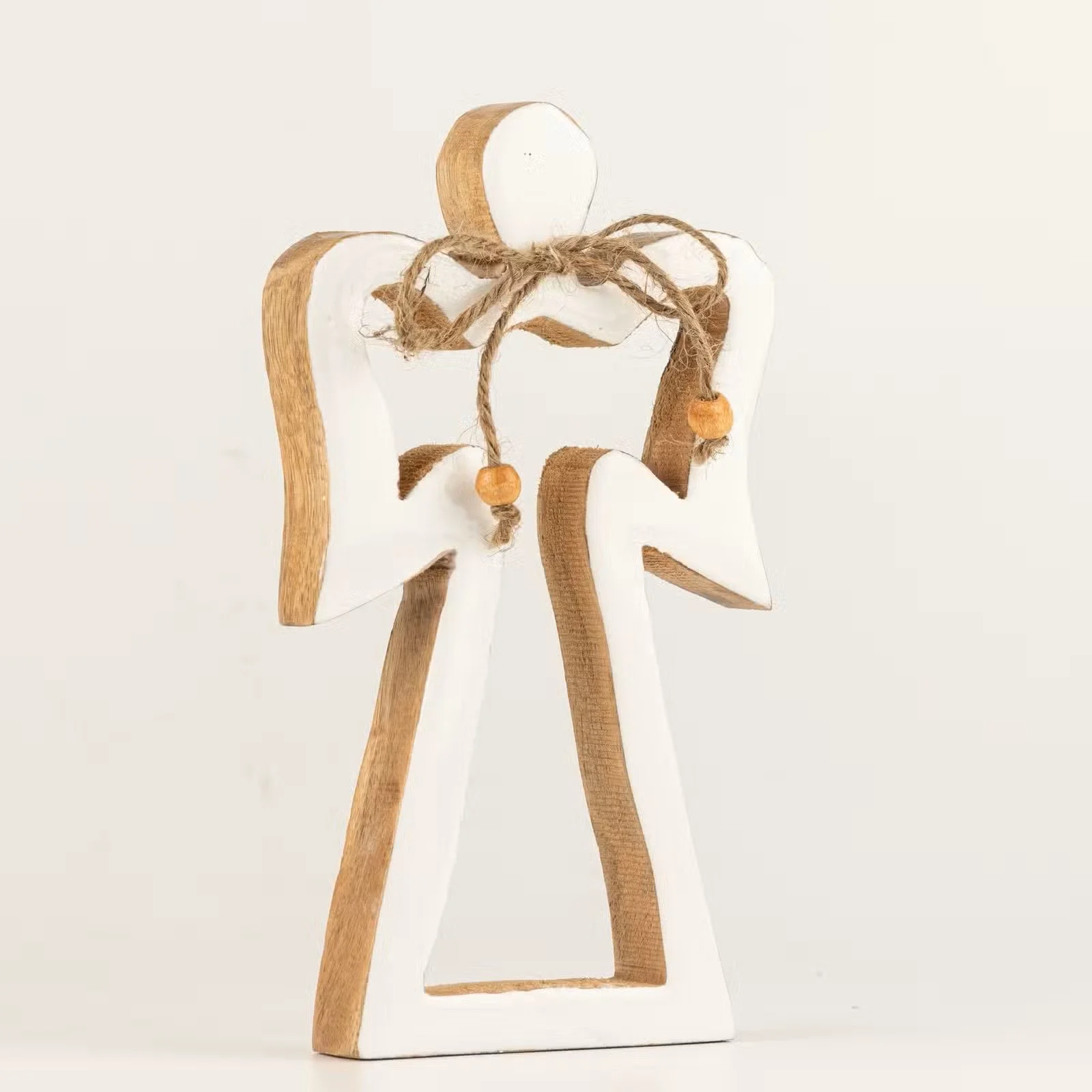 Med Mango Wood Halo Angel - White Enamel 6.jpg