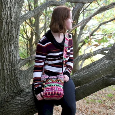 Jacquard Bag - Pink Sling Bag Image 2.jpg