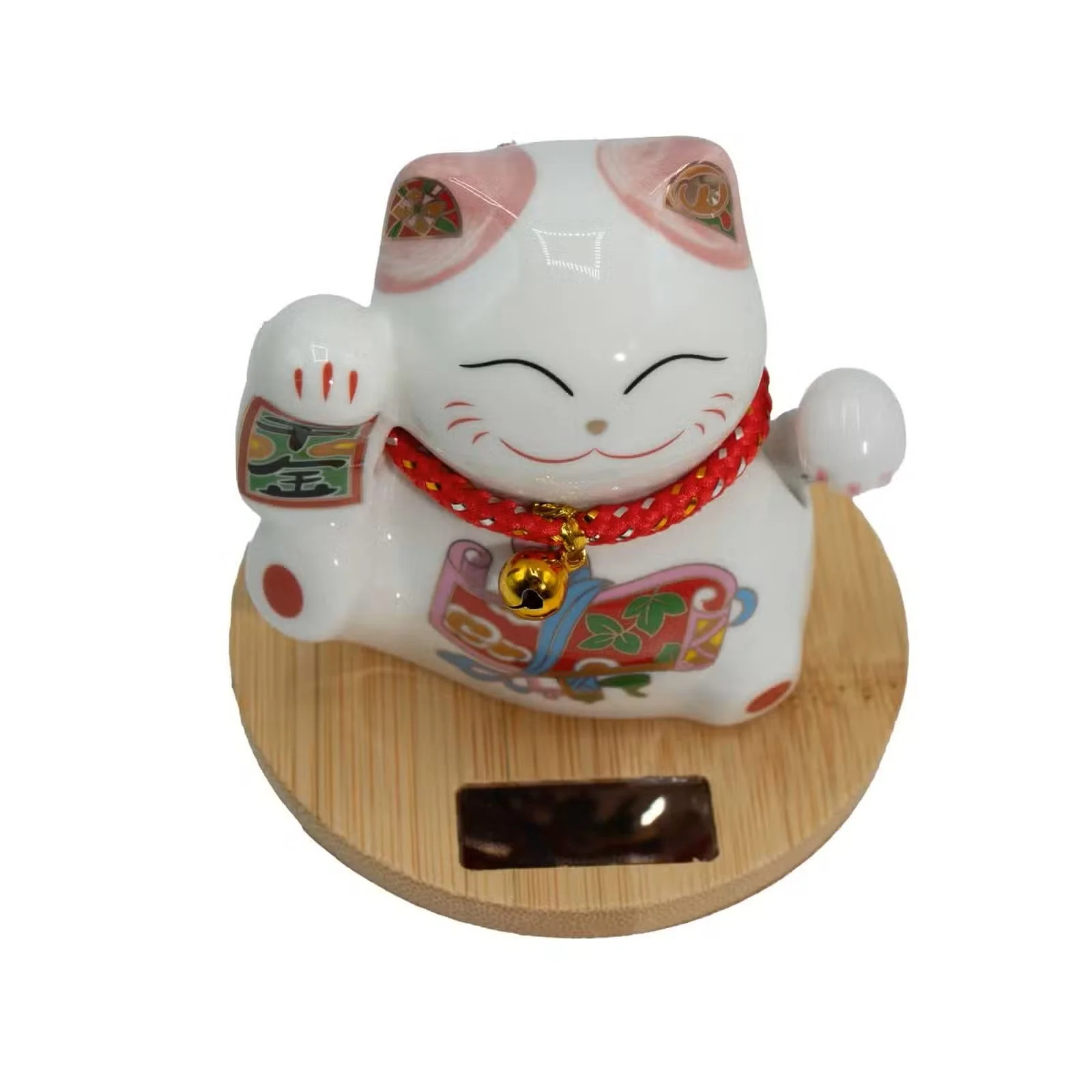 Solar Money Cat Wooden Base - Pink moving Hand 3.jpg