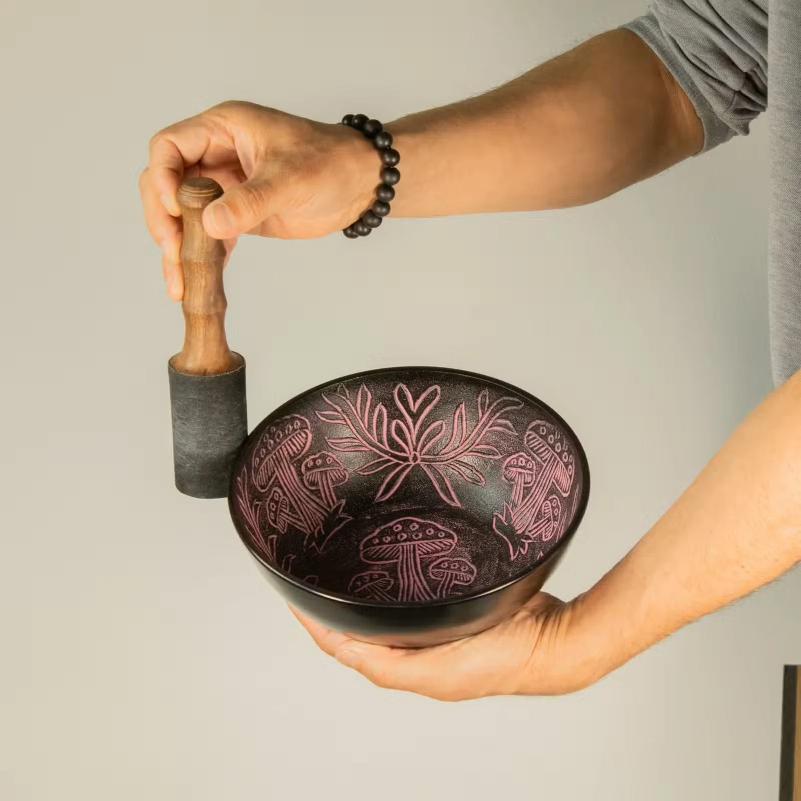 Aluminum Singing Bowl - Magic Mushroom - Pink 6.jpg
