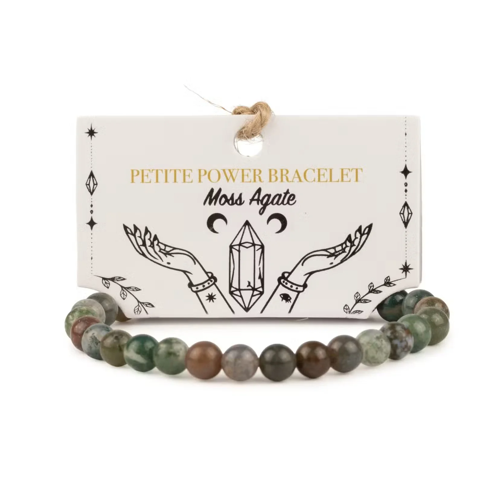 Petite Power Bracelet (17cmx6mm) - Moss Agate 1.jpg