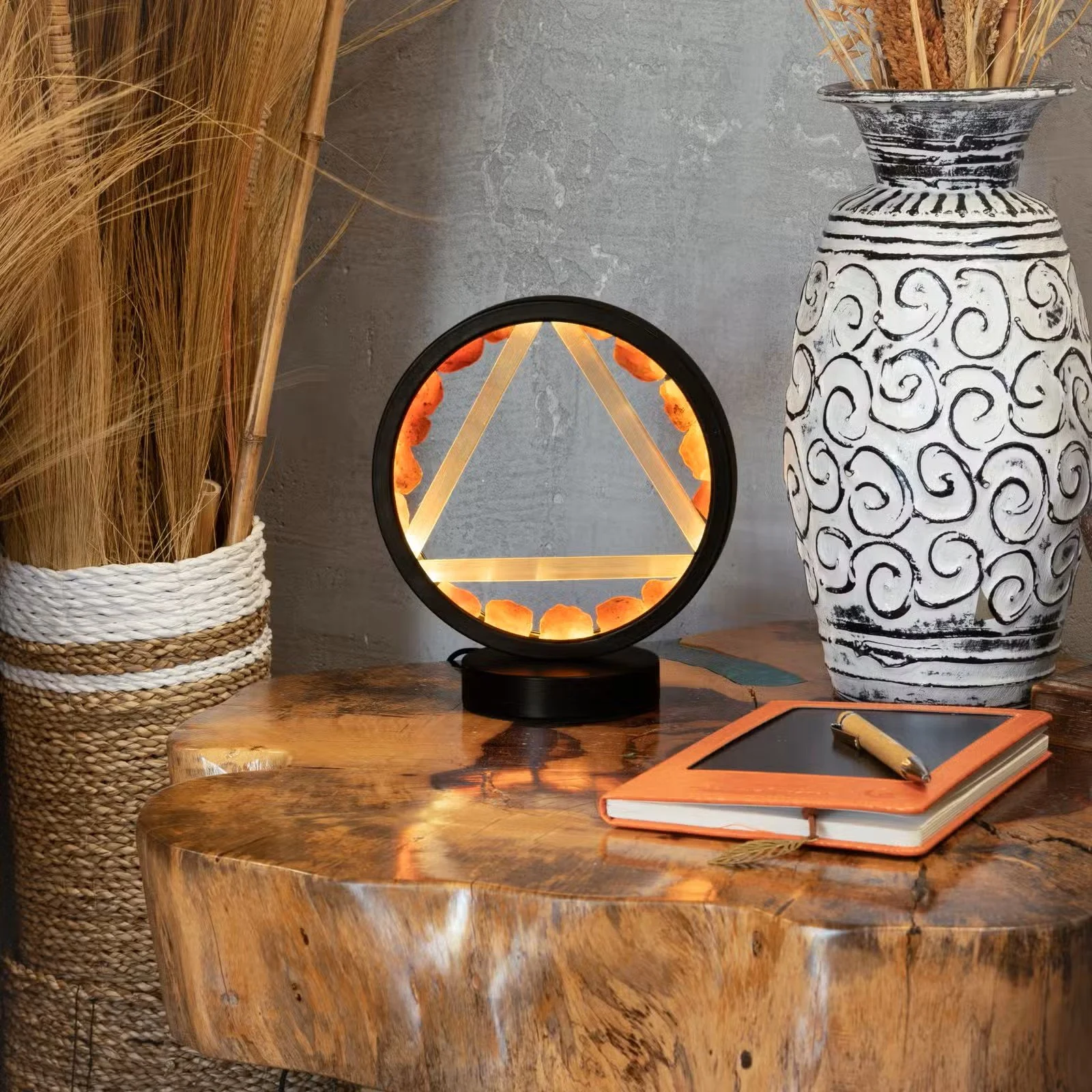 Gemstone Halo Lamp - Fire - Carnelian & Selenite 3.jpg