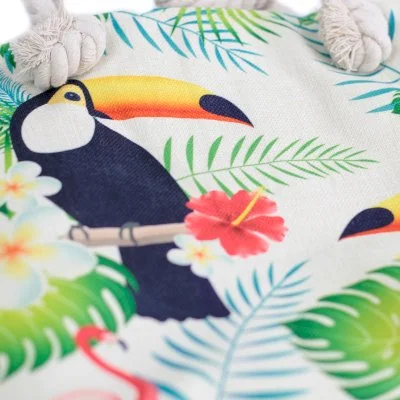 Tropical Toucan Design Rope Handled Bag Image 2.jpg