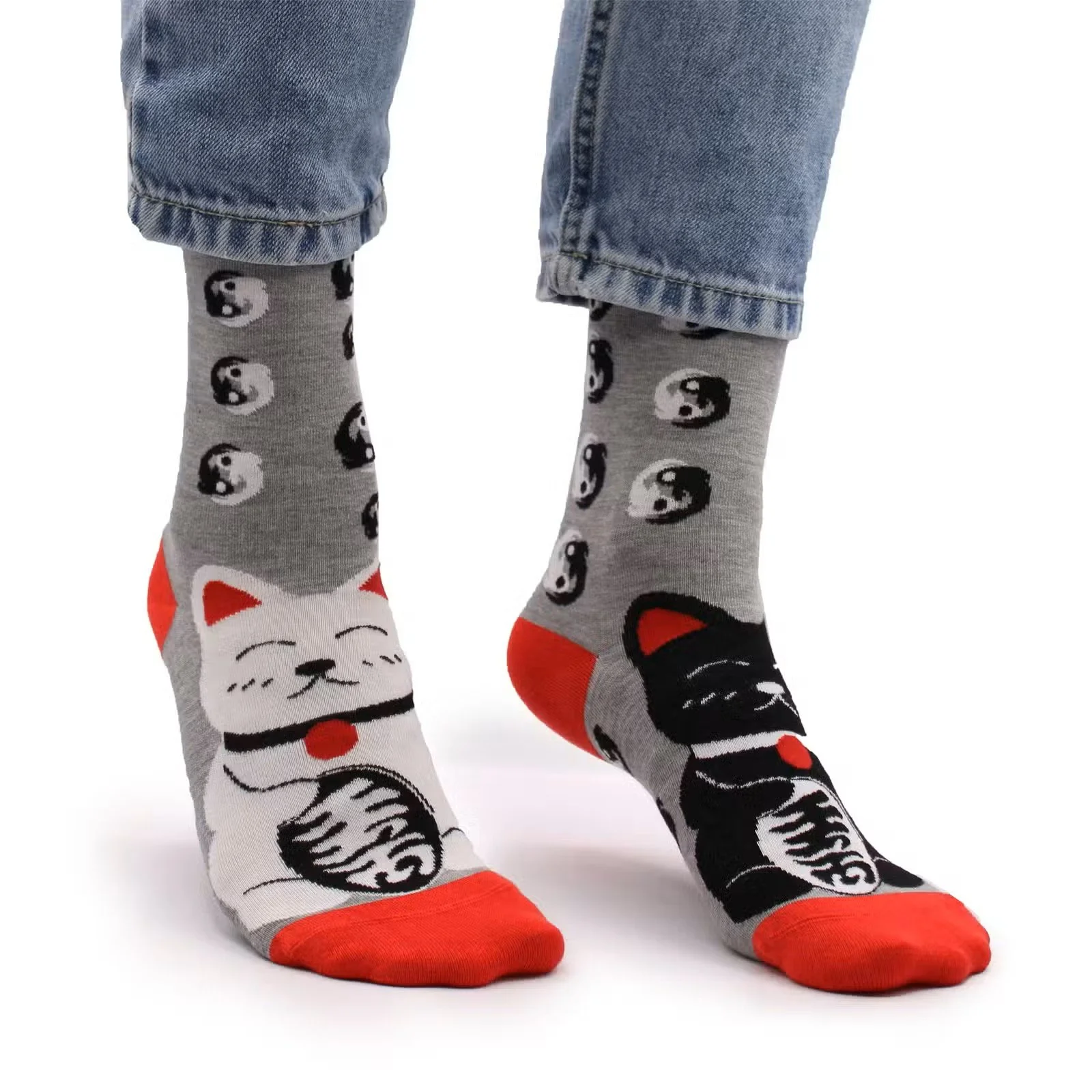 Hop Hare Bamboo Socks SM - Lucky Cats  1.jpg