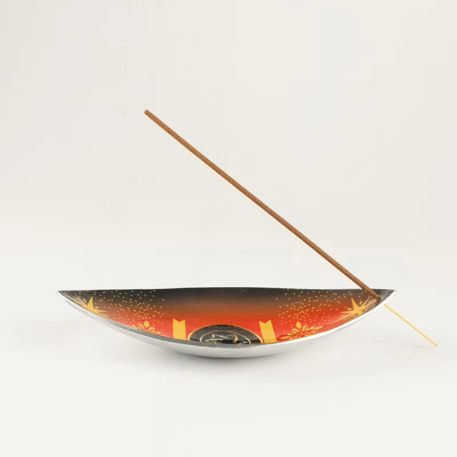 Enamel Incense Bowl - Aluminum - Pagan Triquetra 5.jpg