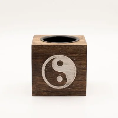 Square Mango Wood Oil Burner - Yin Yang Image 2.jpg