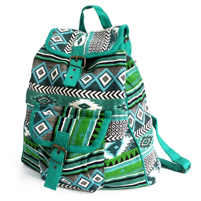 Jacquard Bag - Teal Backpack Image 1.jpg
